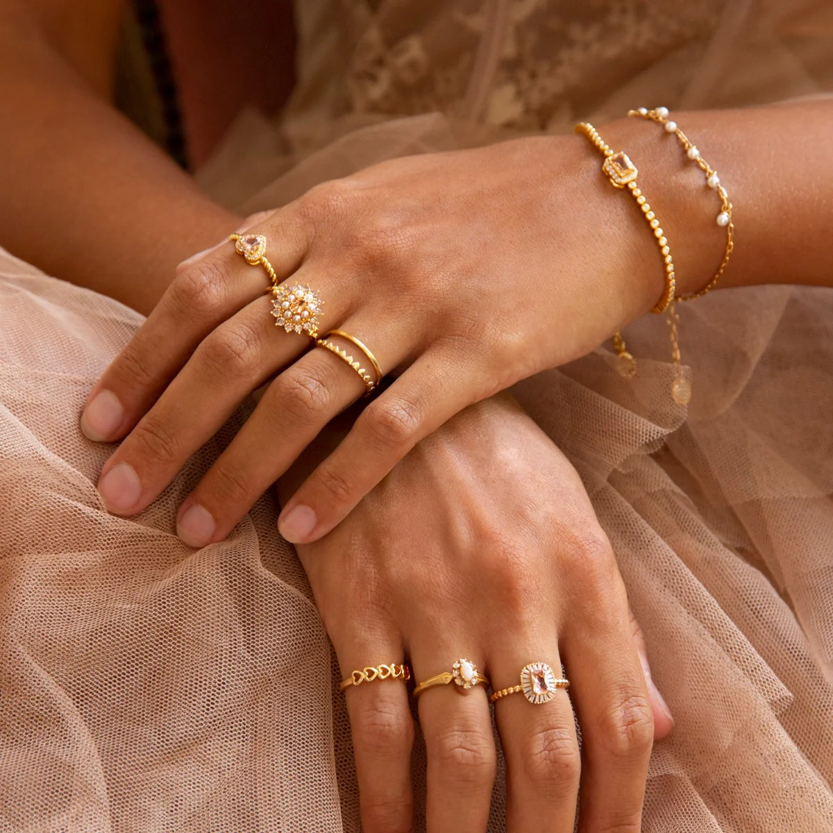 24Kae Gold Ring 12482Y/52 - Image 4