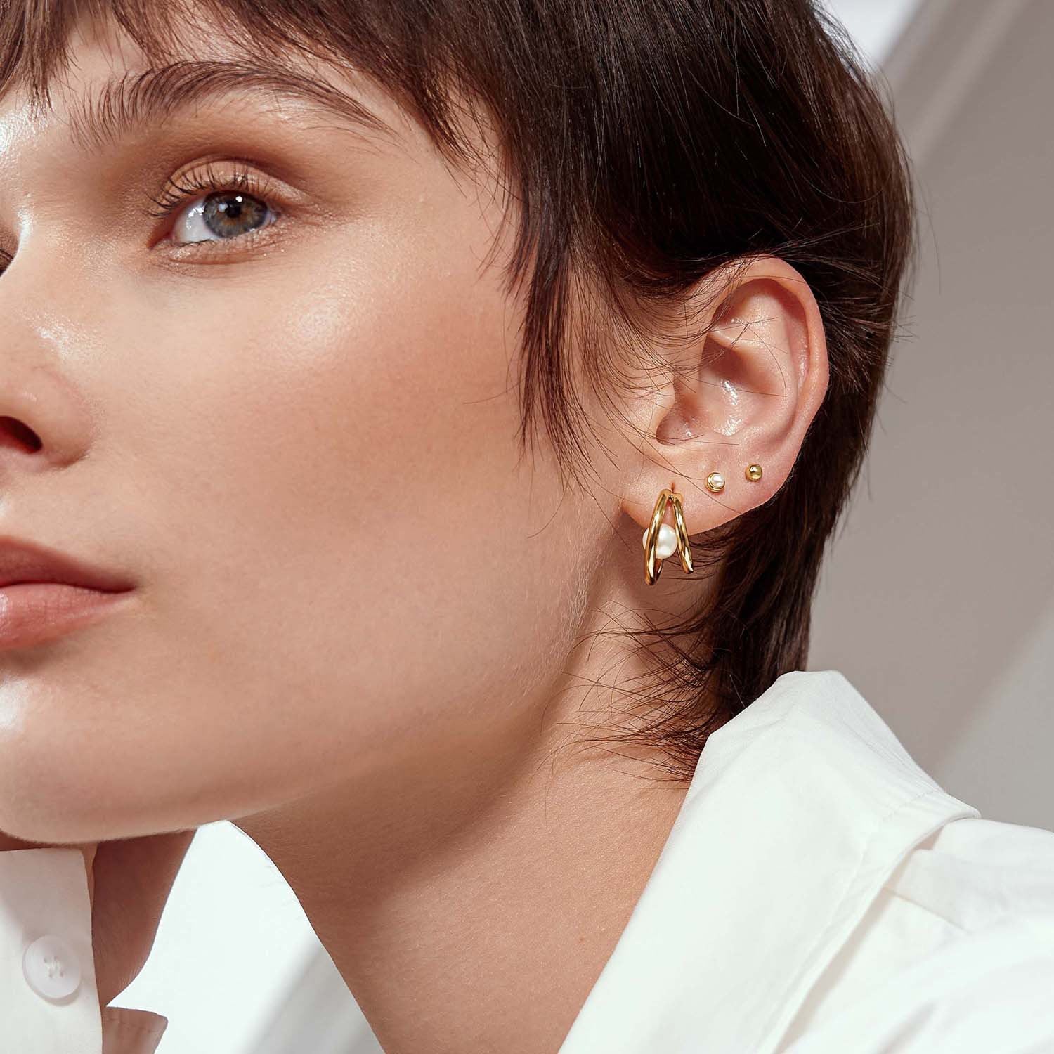 Ania Haie Chic Creator 925 Sterling Silver Hoop earrings AH-E058-07G - Image 2