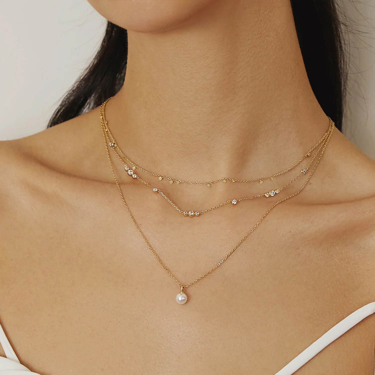 Ania Haie Miss Dainty Gold Coloured Zirconia Necklace AH-N065-04G - Image 2