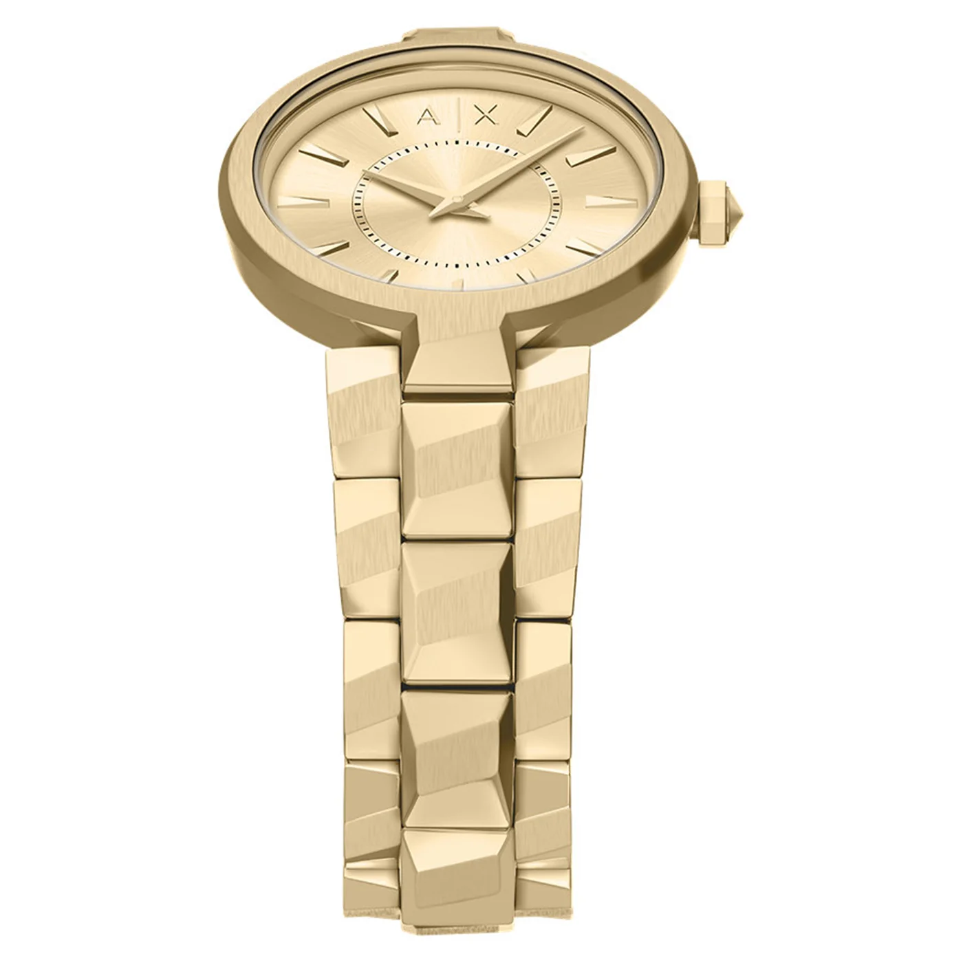 Armani Exchange Audora Round Gold Dial Watch AX4407 - Image 4