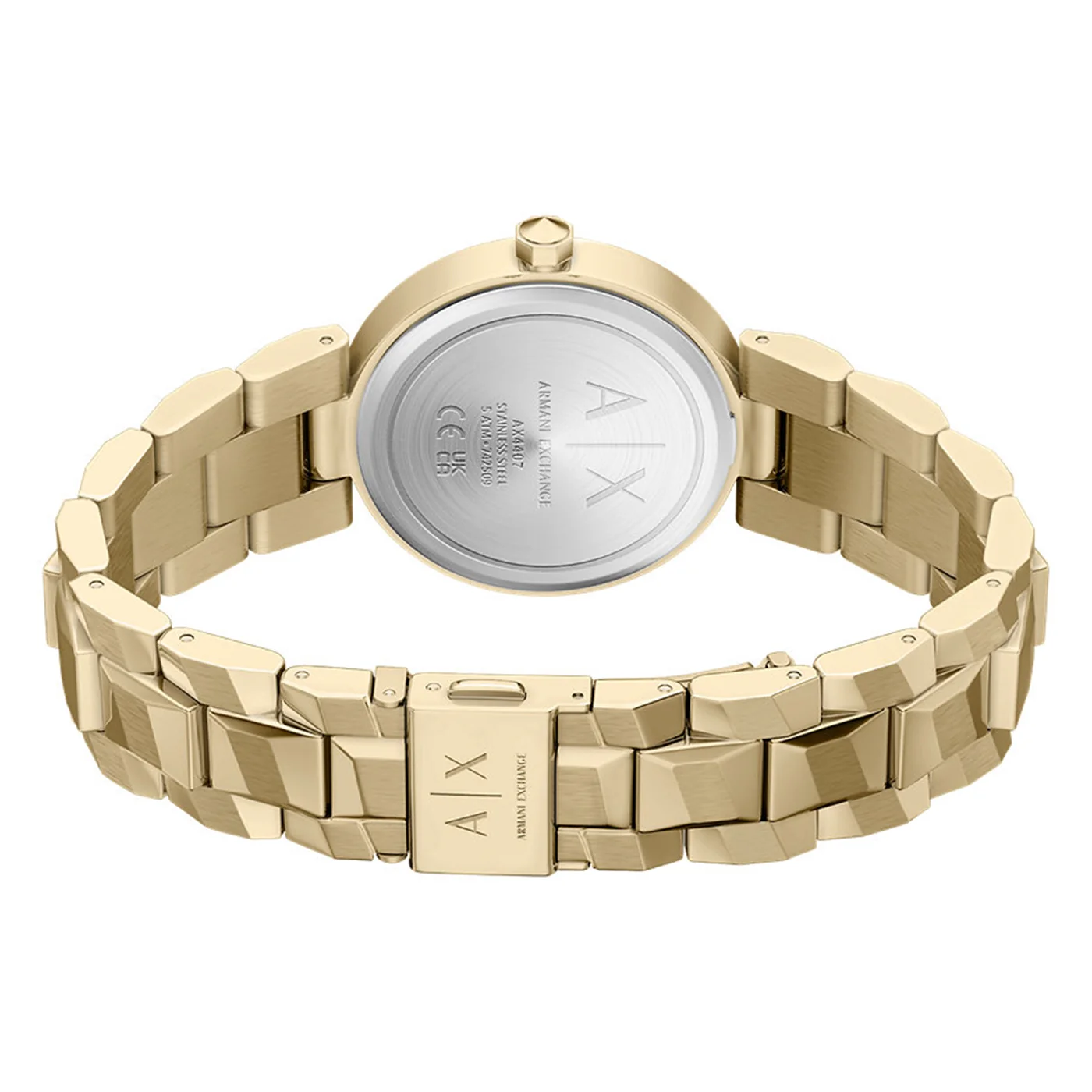 Armani Exchange Audora Round Gold Dial Watch AX4407 - Image 7