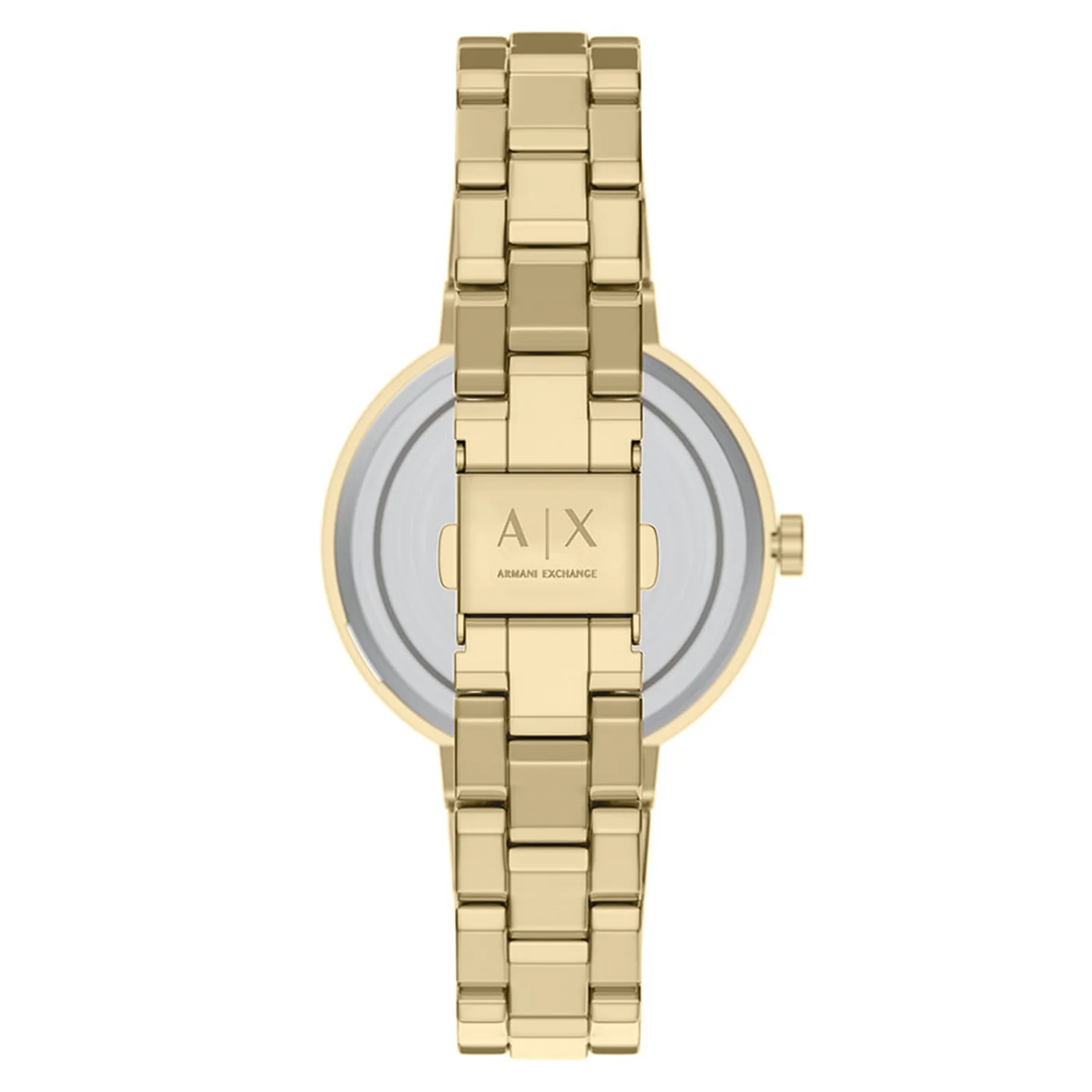 Armani Exchange Round Gold Watch with Gold Bracelet AX7177SET - Image 7