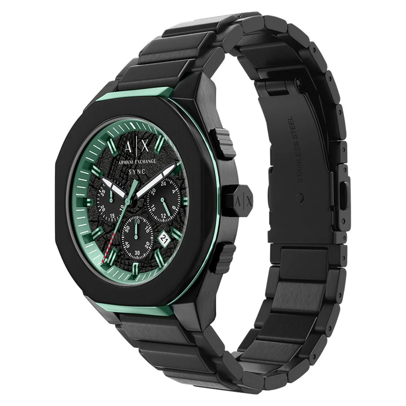 Armani Exchange Sync Round Black Dial Watch AX4294 - Image 2