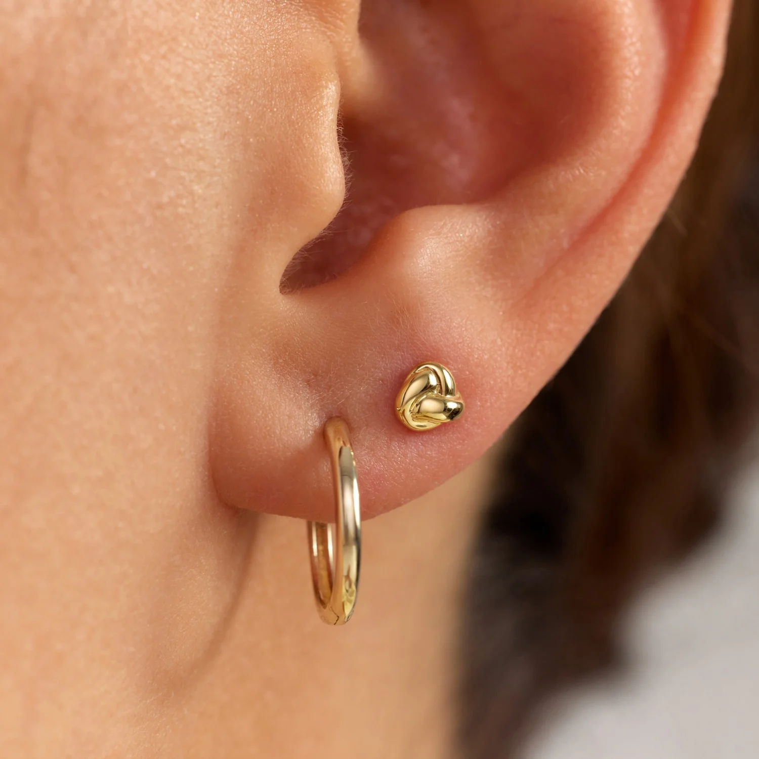 Beloro Jewels Della Spiga Emilia 9 carat gold Ear Studs BO360034 - Image 2