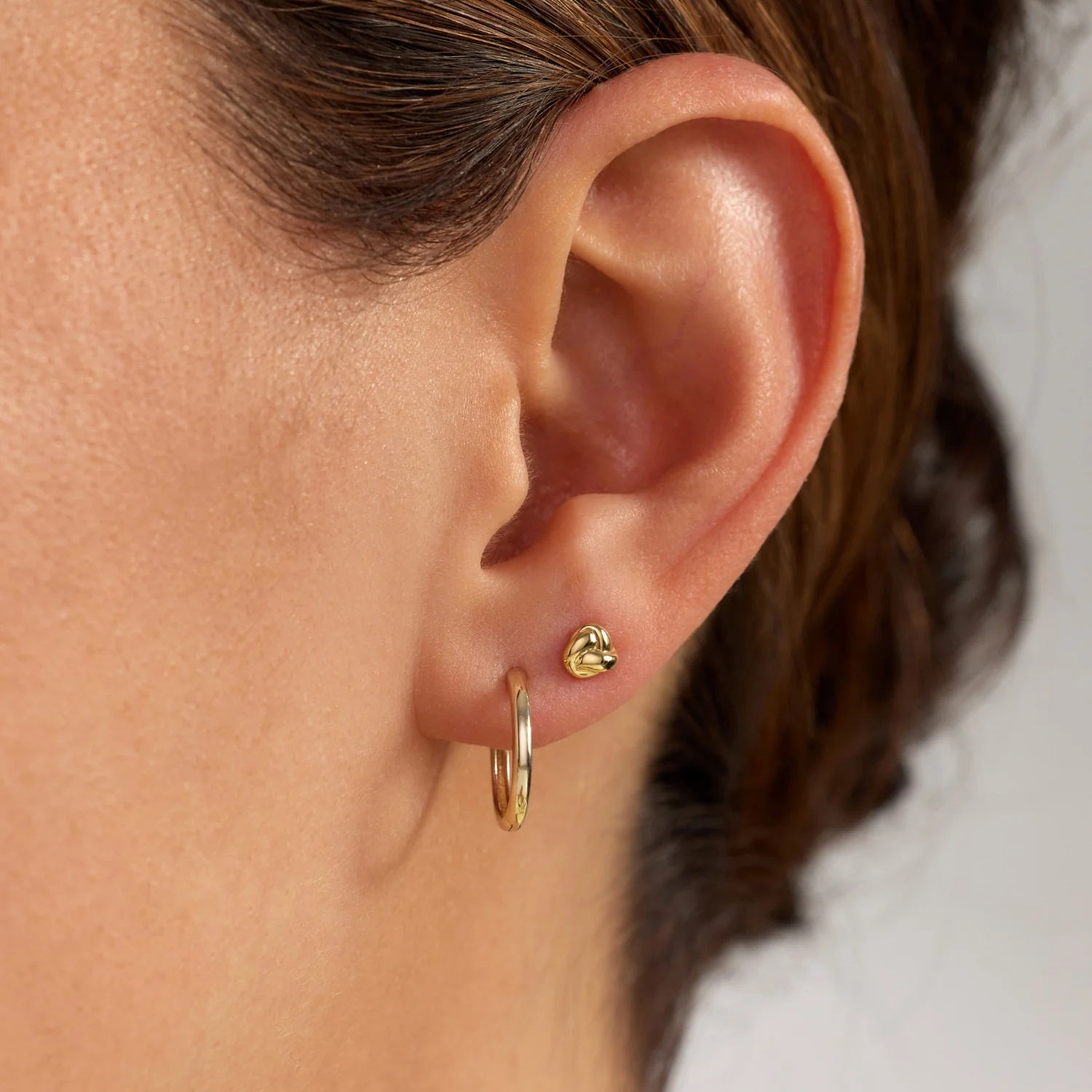 Beloro Jewels Della Spiga Emilia 9 carat gold Ear Studs BO360034 - Image 3