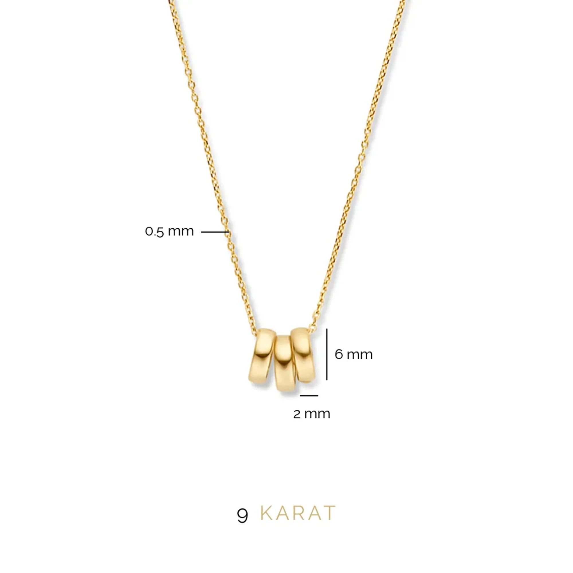 Beloro Jewels Della Spiga Emilia 9 carat gold Necklace BO340023 - Image 8