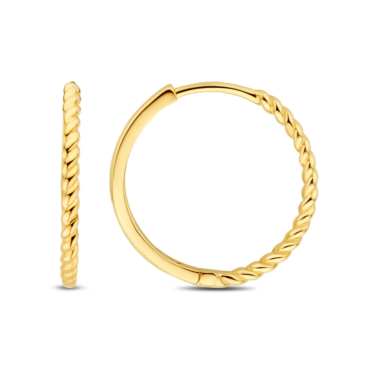 Beloro Jewels Della Spiga Giana 9 karat gold hoop earrings BO360093 - Image 5