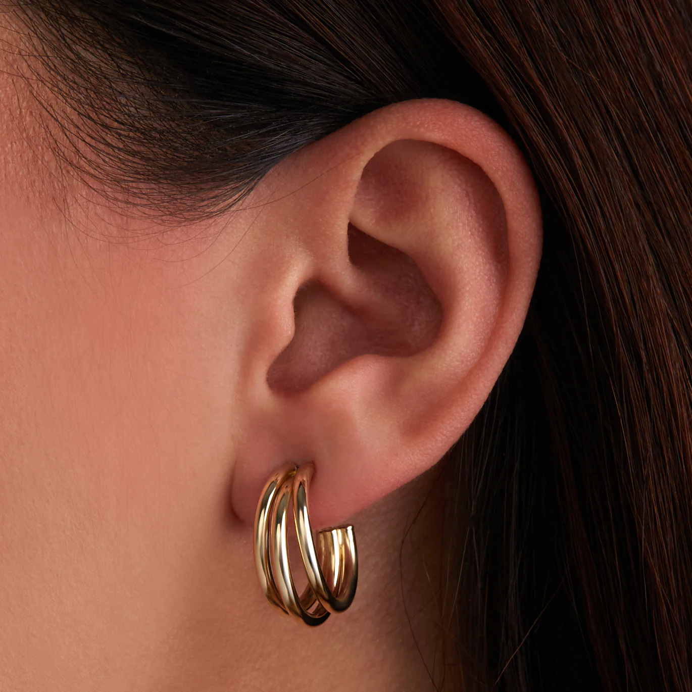 Beloro Jewels Della Spiga Mariela 9 karat gold hoop earring (20 mm) BO360100 - Image 2