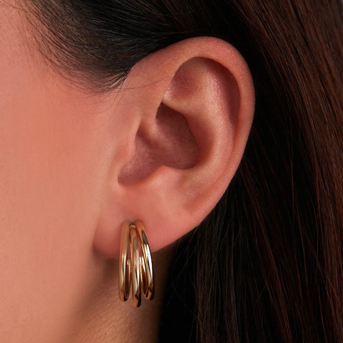 Beloro Jewels Della Spiga Mariela 9 karat gold hoop earring (20 mm) BO360100 - Image 3