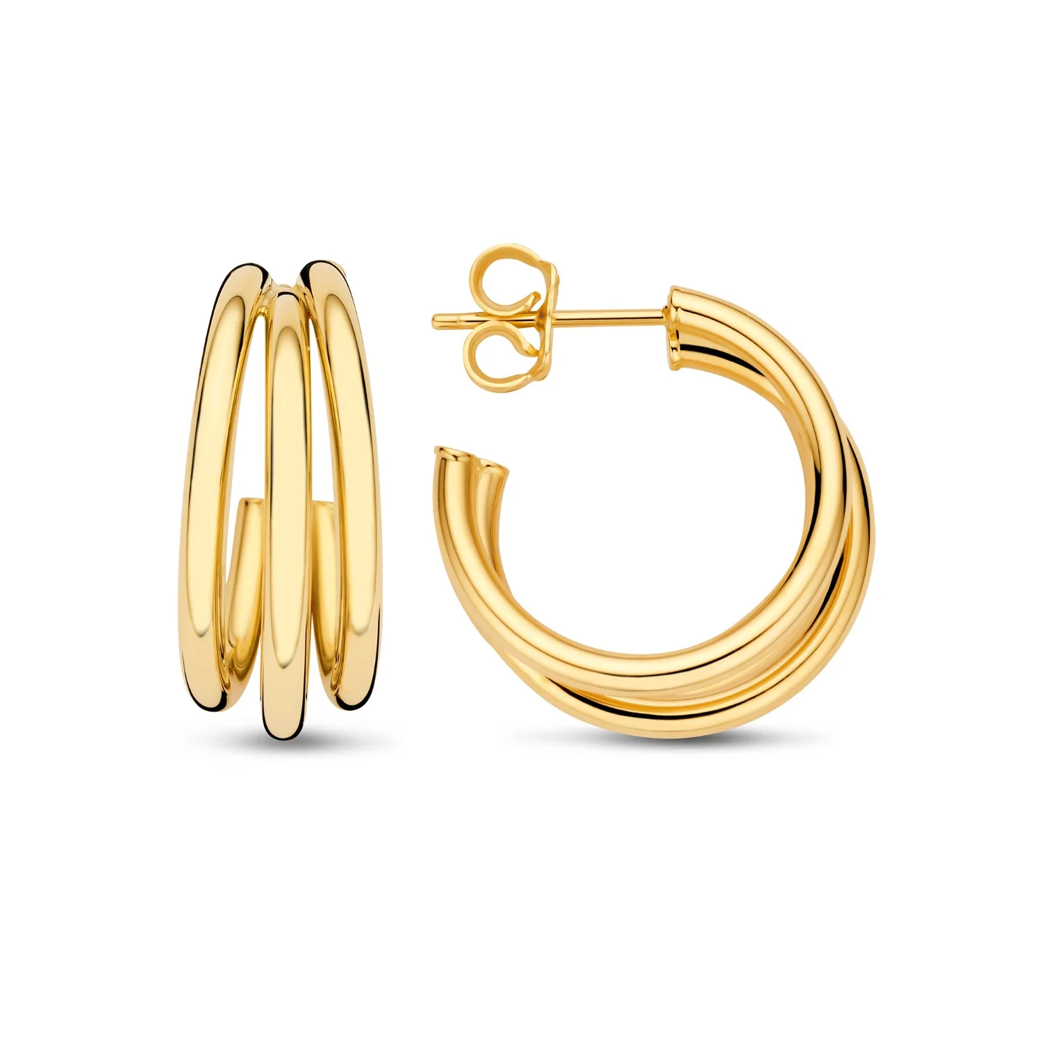 Beloro Jewels Della Spiga Mariela 9 karat gold hoop earring (20 mm) BO360100 - Image 4