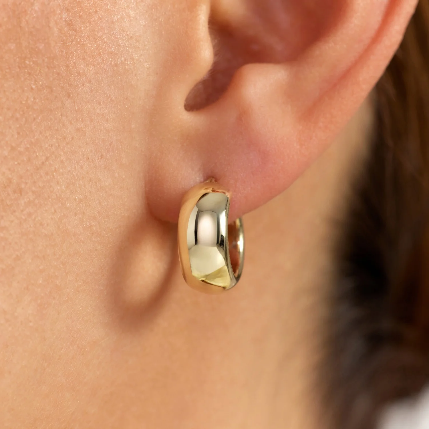 Beloro Jewels Della Spiga Susana 9 karat gold hoop earring (10 mm) BO360099 - Image 2