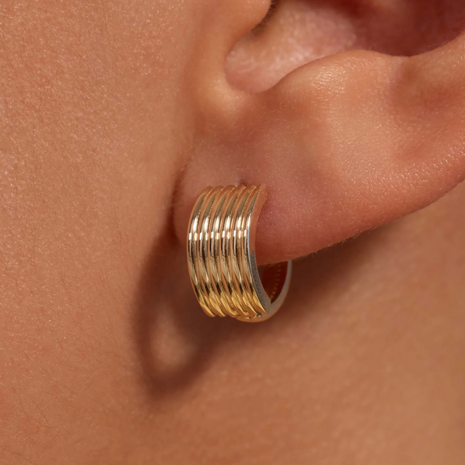 Beloro Jewels La Rinascente Amelie 9 karat gold hoop earrings BO360107 - Image 2