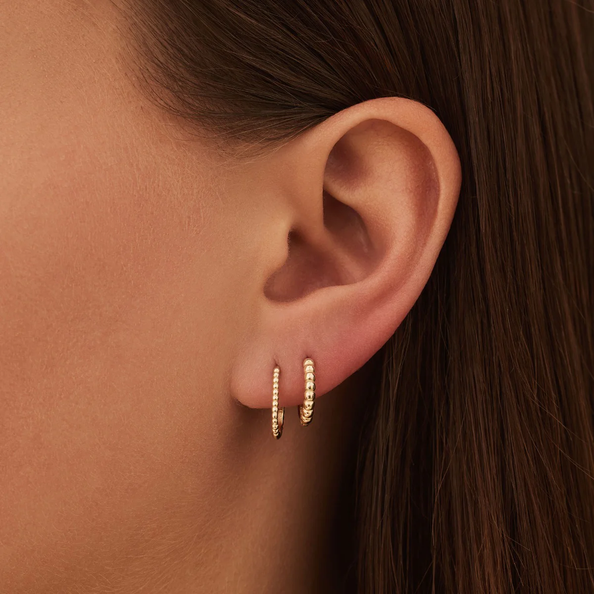 Beloro Jewels La Rinascente Elena 9 karat gold hoop earrings (10.5 mm) BO360070 - Image 2