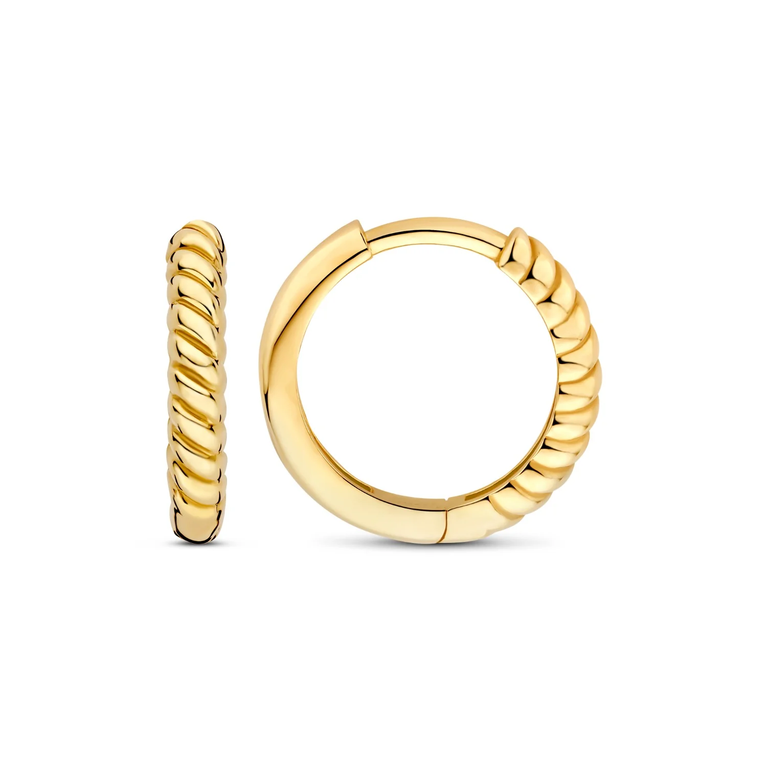 Beloro Jewels La Rinascente Fleur 9 karat gold hoop earrings BO360105 - Image 4