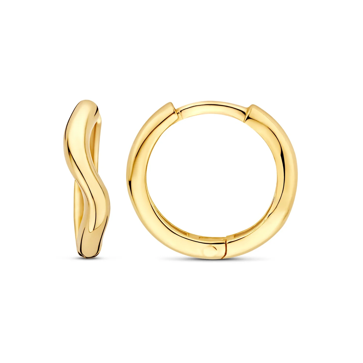 Beloro Jewels La Rinascente Mathilde 9 karat gold hoop earrings (9,6 mm) BO360109 - Image 4