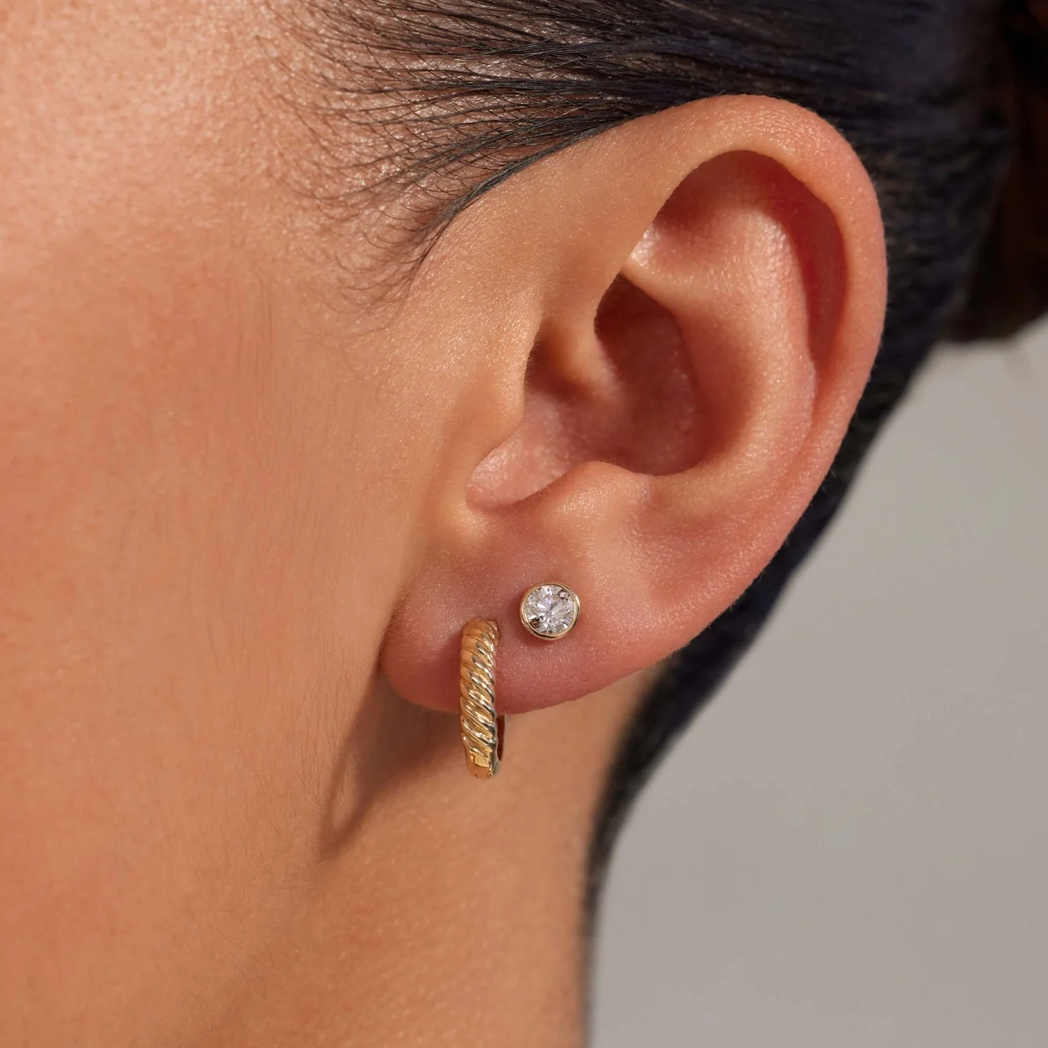 Beloro Jewels La Rinascente Milou 9 karat gold hoop earrings BO360106 - Image 3