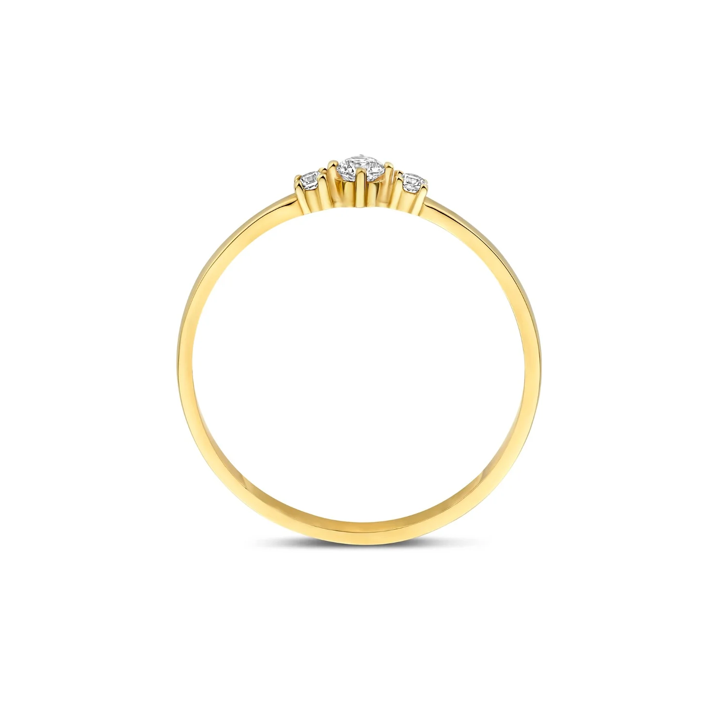 Beloro Jewels Monte Napoleone Delphine 9 karat gold ring with zirconia stones BO330055-56 - Image 4
