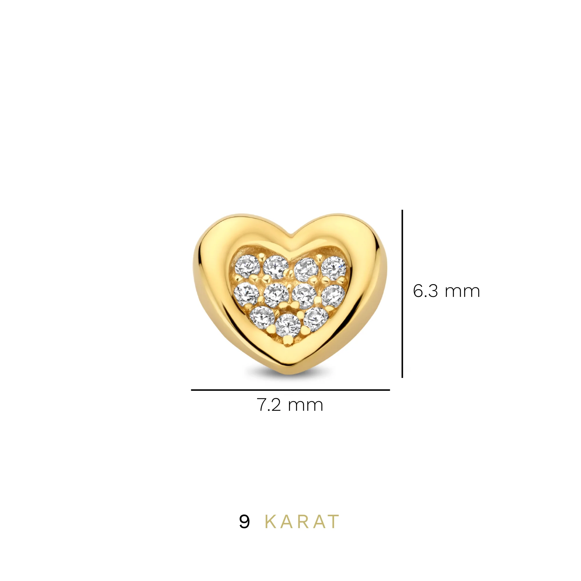 Beloro Jewels Monte Napoleone Gionna 9 carat gold Ear Studs BO360062 - Image 6