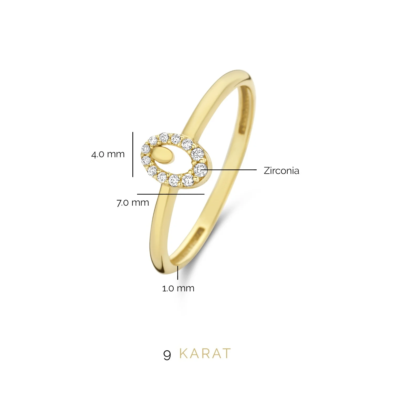 Beloro Jewels Monte Napoleone Leontina 9 carat gold Ring BO330004-54 - Image 8
