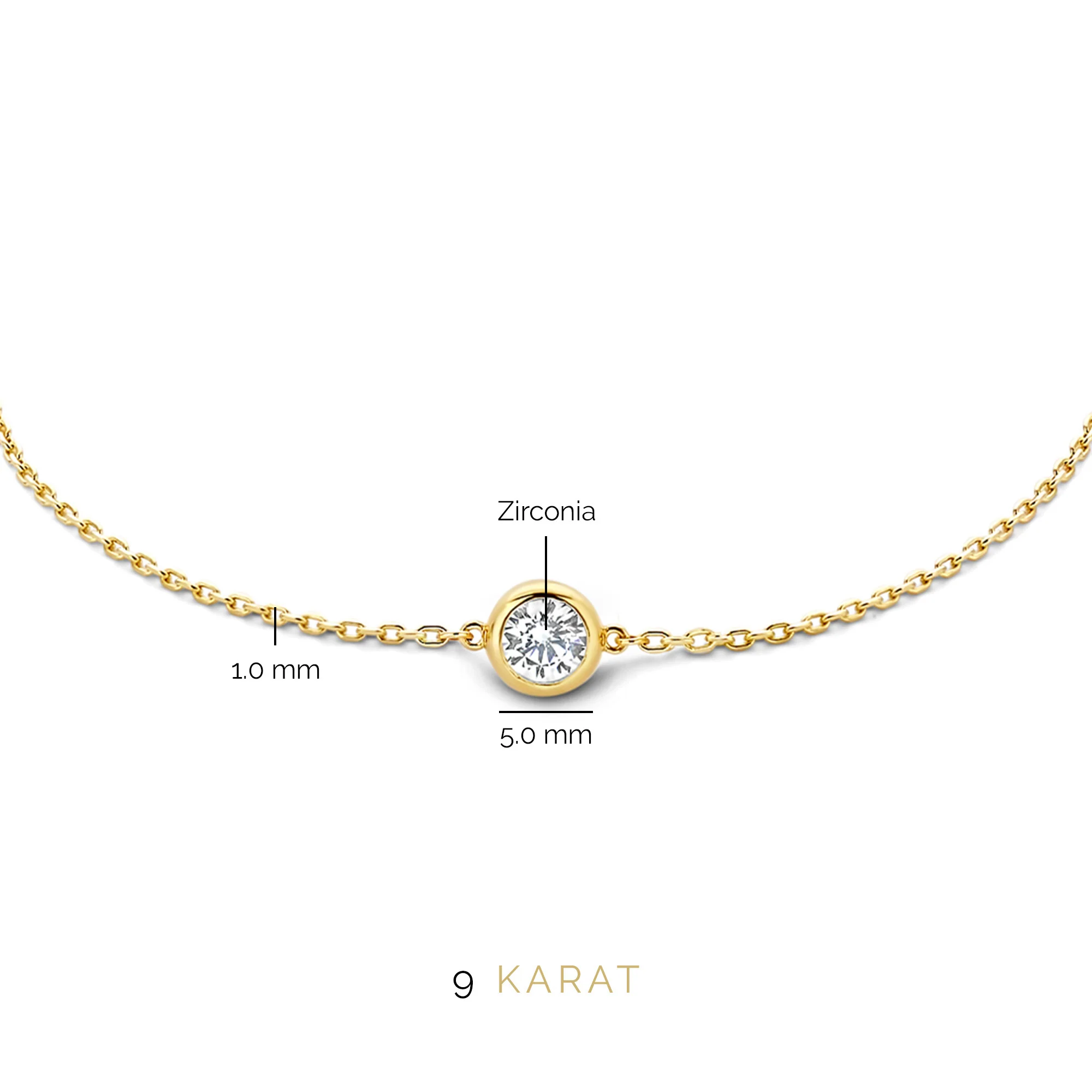 Beloro Jewels Monte Napoleone Lucilla 9 carat gold Bracelet BO320009 - Image 6