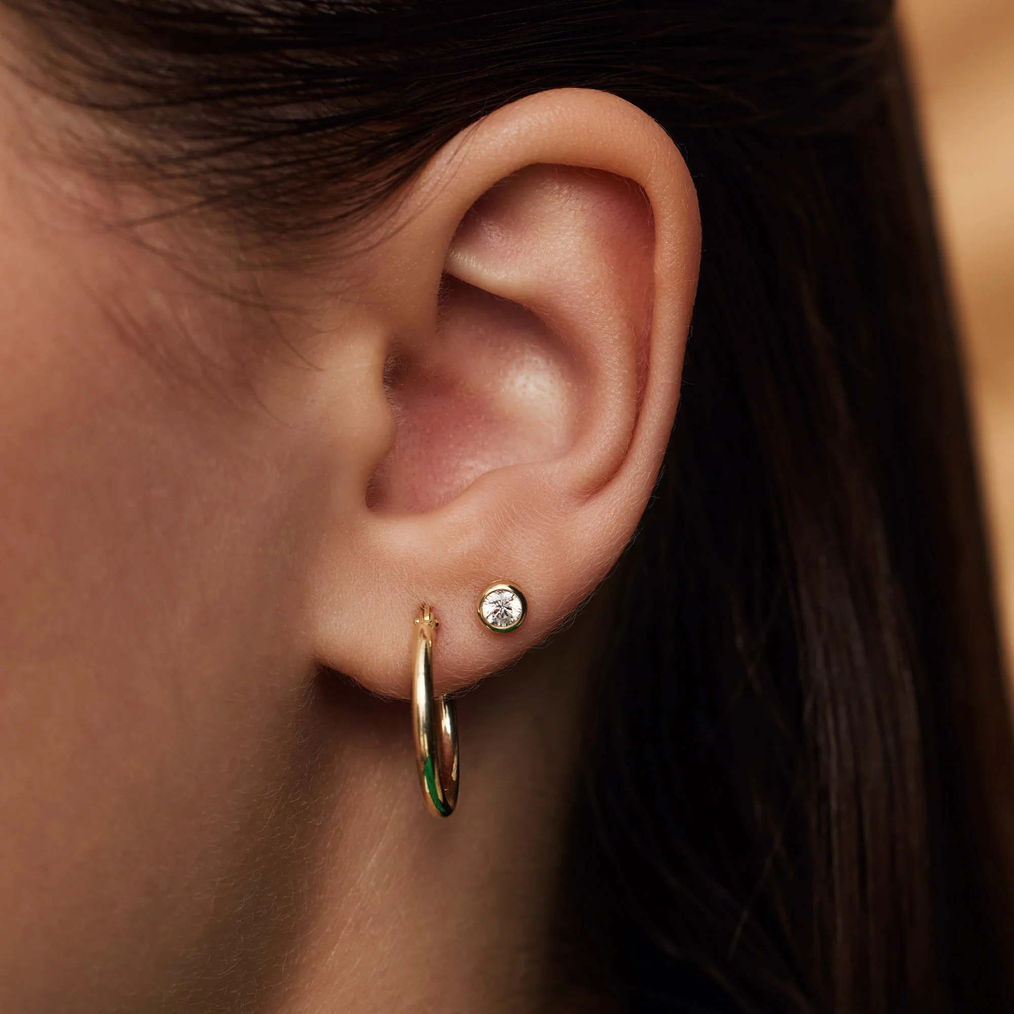 Beloro Jewels Monte Napoleone Lucilla 9 carat gold Ear Studs BO360012 - Image 2
