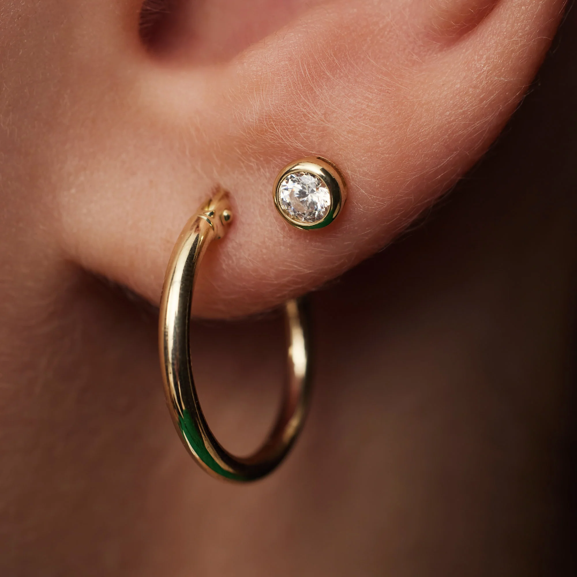 Beloro Jewels Monte Napoleone Lucilla 9 carat gold Ear Studs BO360012 - Image 3