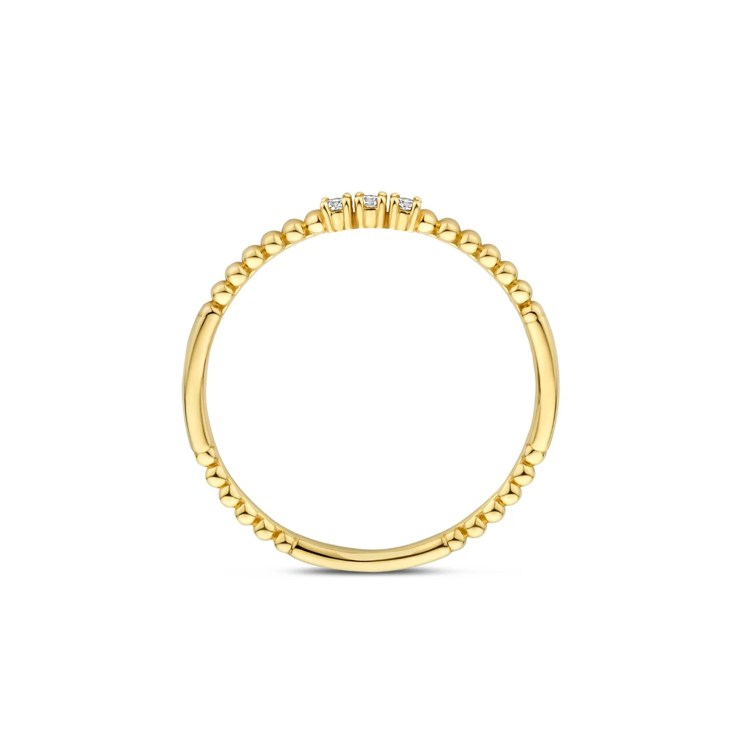 Beloro Jewels Monte Napoleone Mauve 9 karat gold ring with zirconia stones BO330056-60 - Image 4