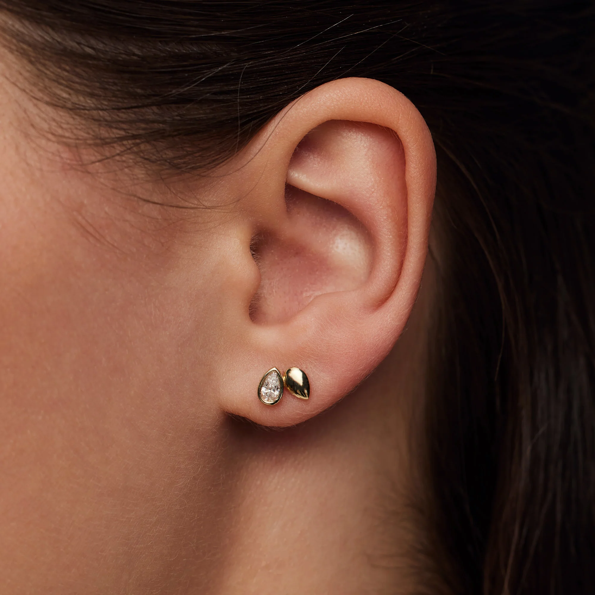 Beloro Jewels Monte Napoleone Natalia 9 carat gold Ear Studs BO360019 - Image 2