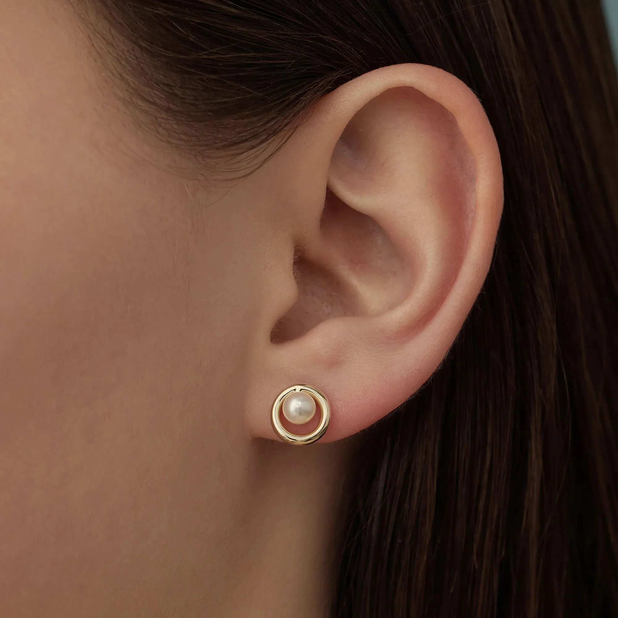 Beloro Jewels Monte Napoleone Perla 9 carat gold Ear Studs BO360039 - Image 2