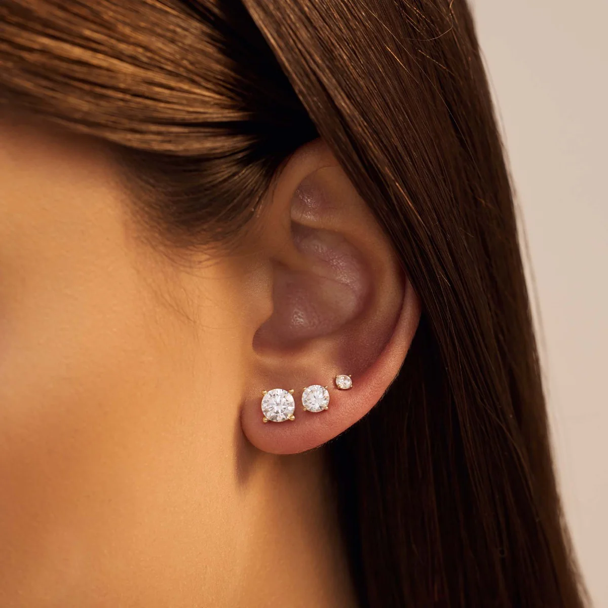 Beloro Jewels Monte Napoleone Stella 9 carat gold Ear Studs BO360013 - Image 2