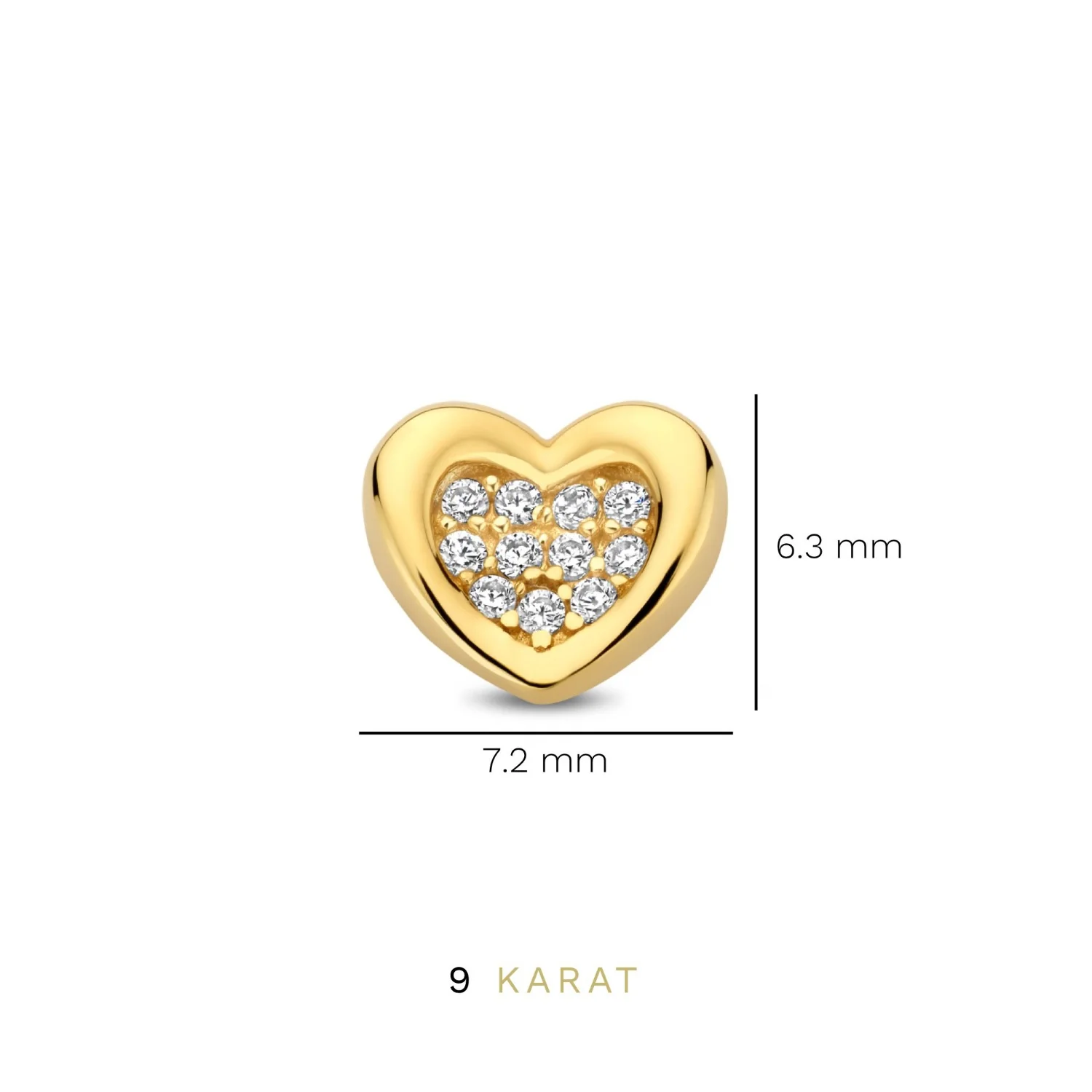Beloro Jewels Regalo d'Amore 9 karat gold earring set with heart BO90051 - Image 9