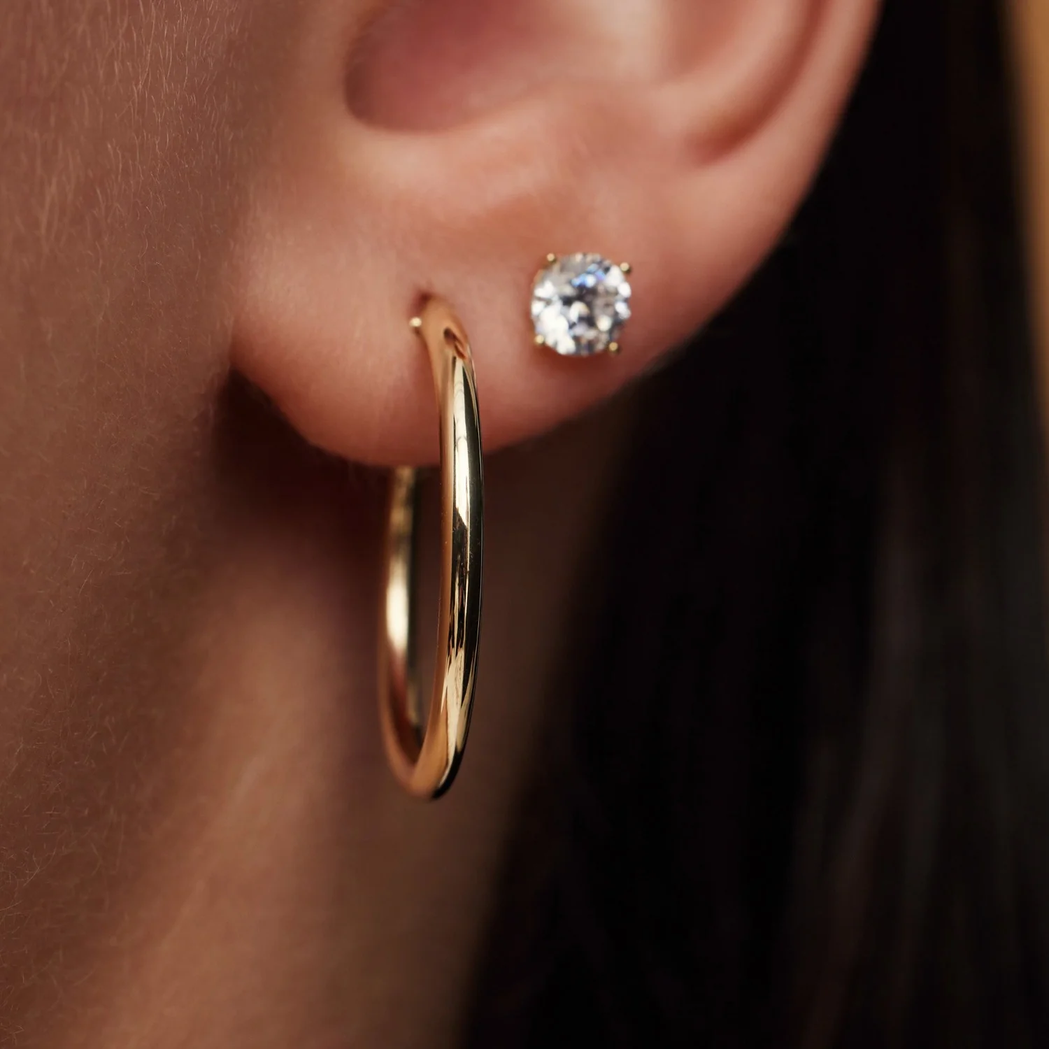 Beloro Jewels Regalo d'Amore 9 karat gold earring set with knot BO90037 - Image 3