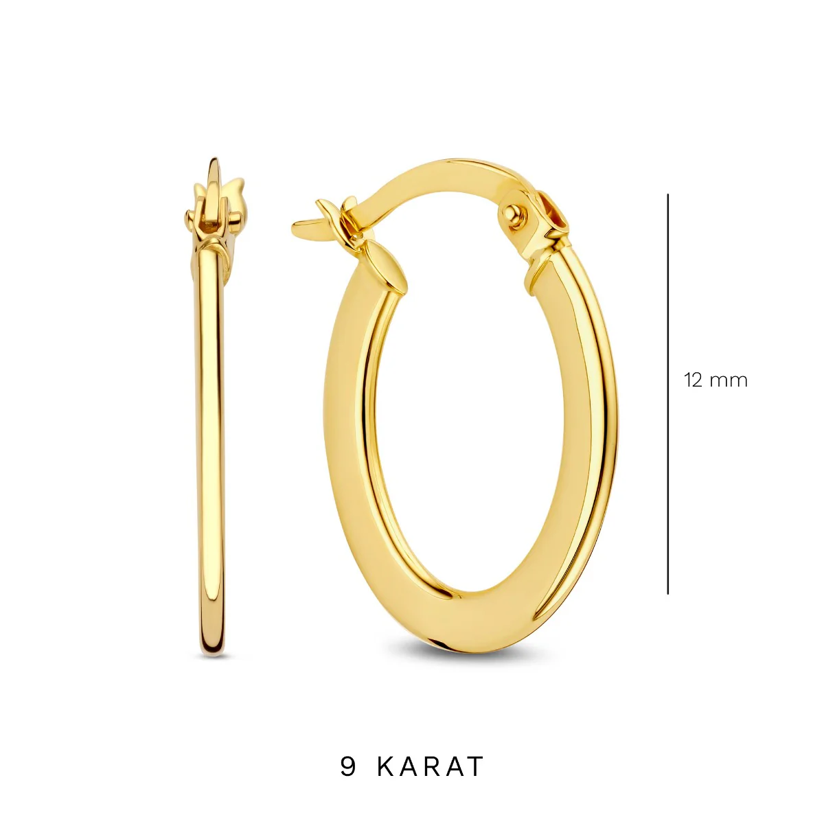 Beloro Jewels Regalo d'Amore 9 karat gold hoop earrings gift set BO90023 - Image 6