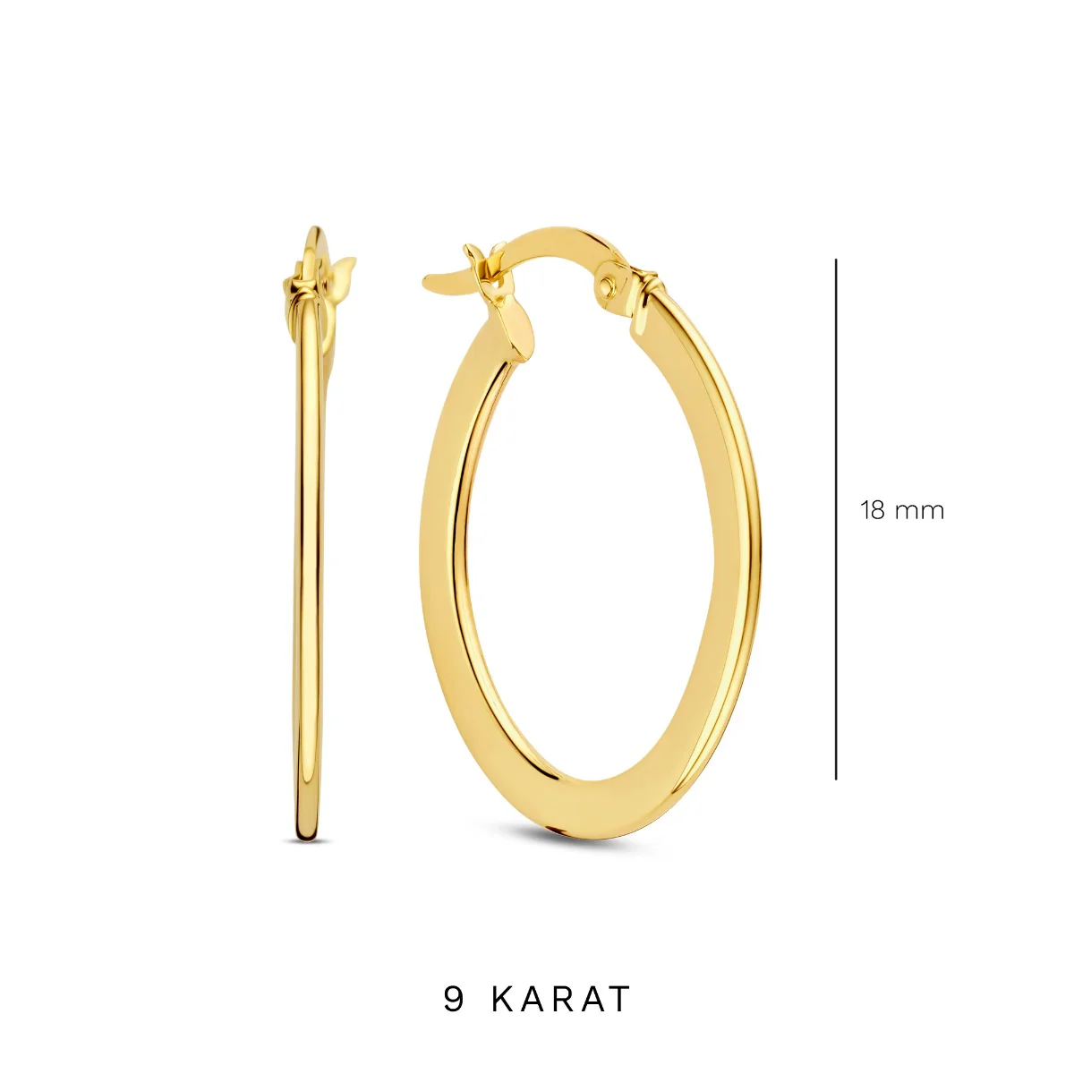 Beloro Jewels Regalo d'Amore 9 karat gold hoop earrings gift set BO90023 - Image 7