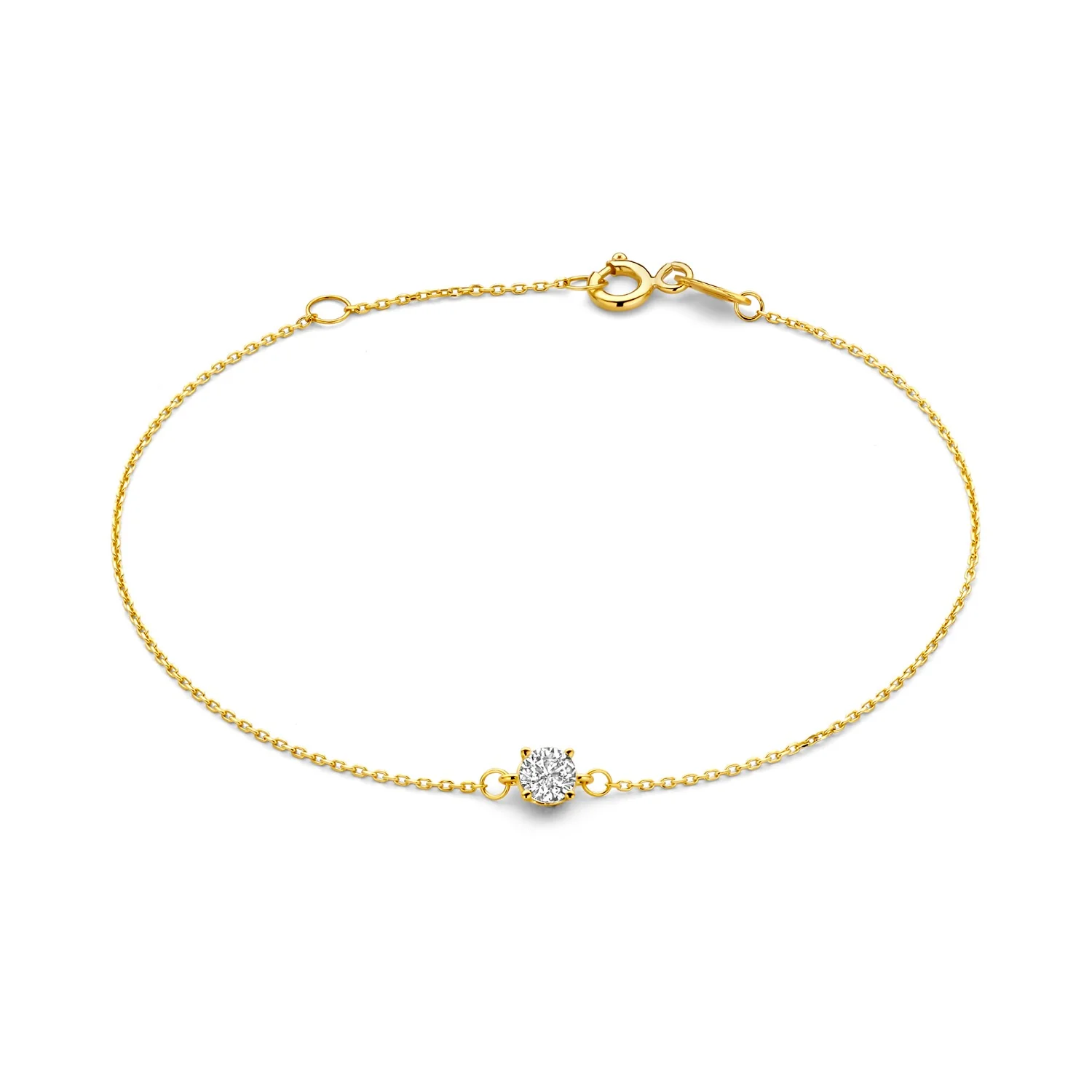 Beloro Jewels Regalo d'Amore 9 karat gold necklace and bracelet gift set with zirconia stones BO90048 - Image 5