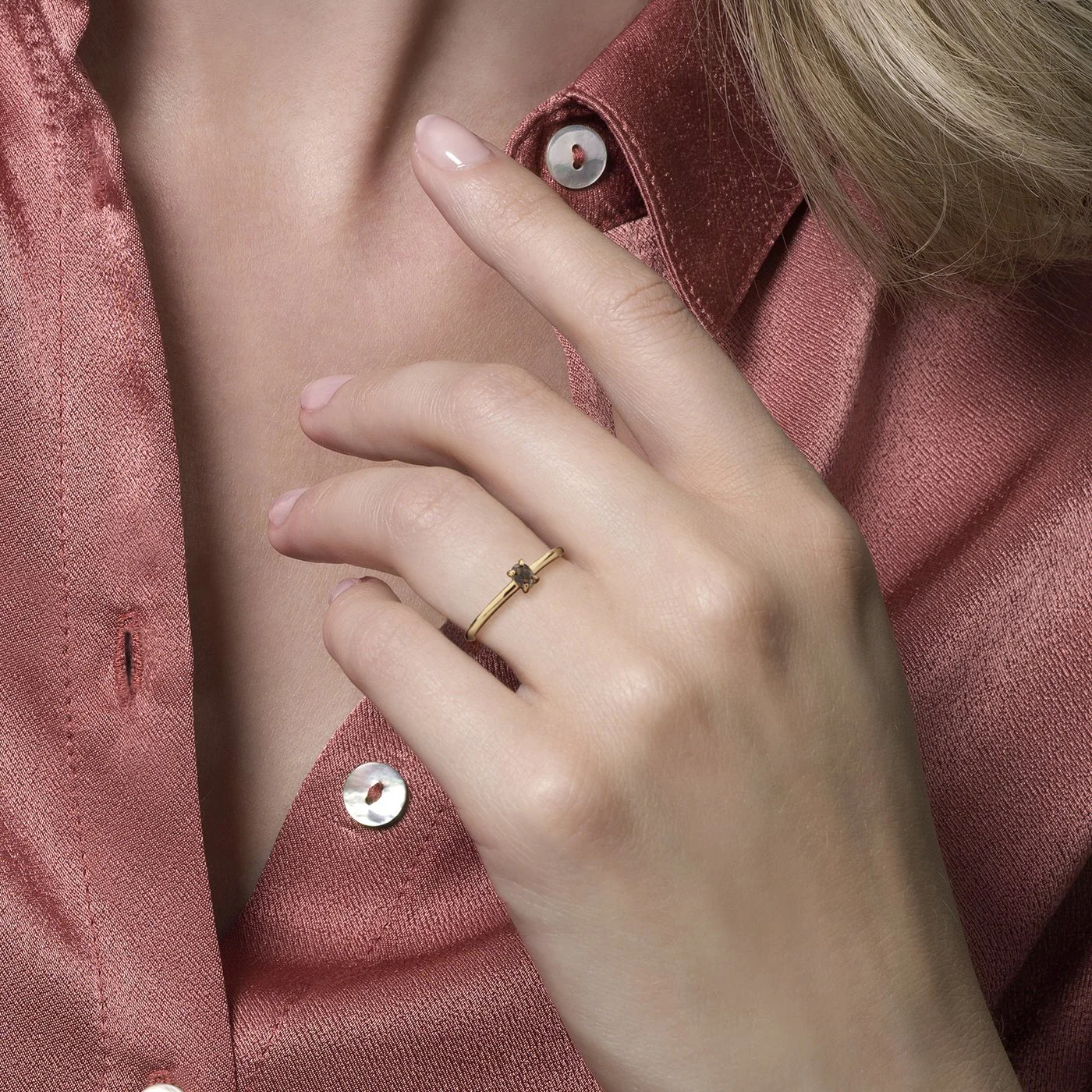 Blush 14 Carat Gold Ring 1204YSQ/52 - Image 2