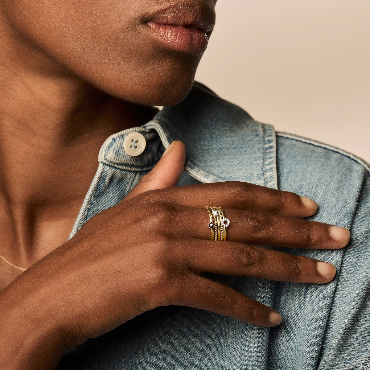 Blush 14 Carat Gold Ring 1204YSQ/52 - Image 3
