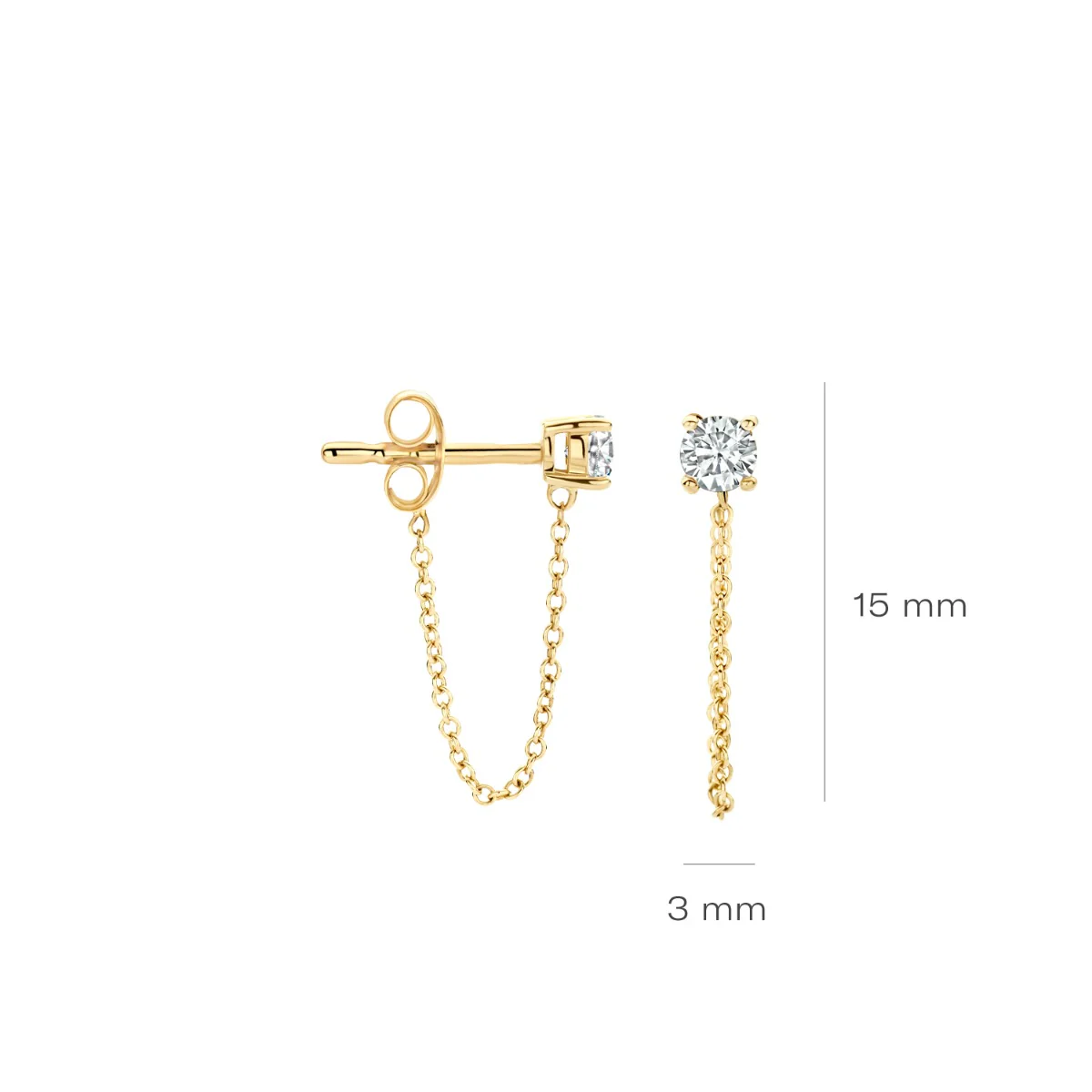 Blush 14 karat gold Ear Stud 7345YZI - Image 4