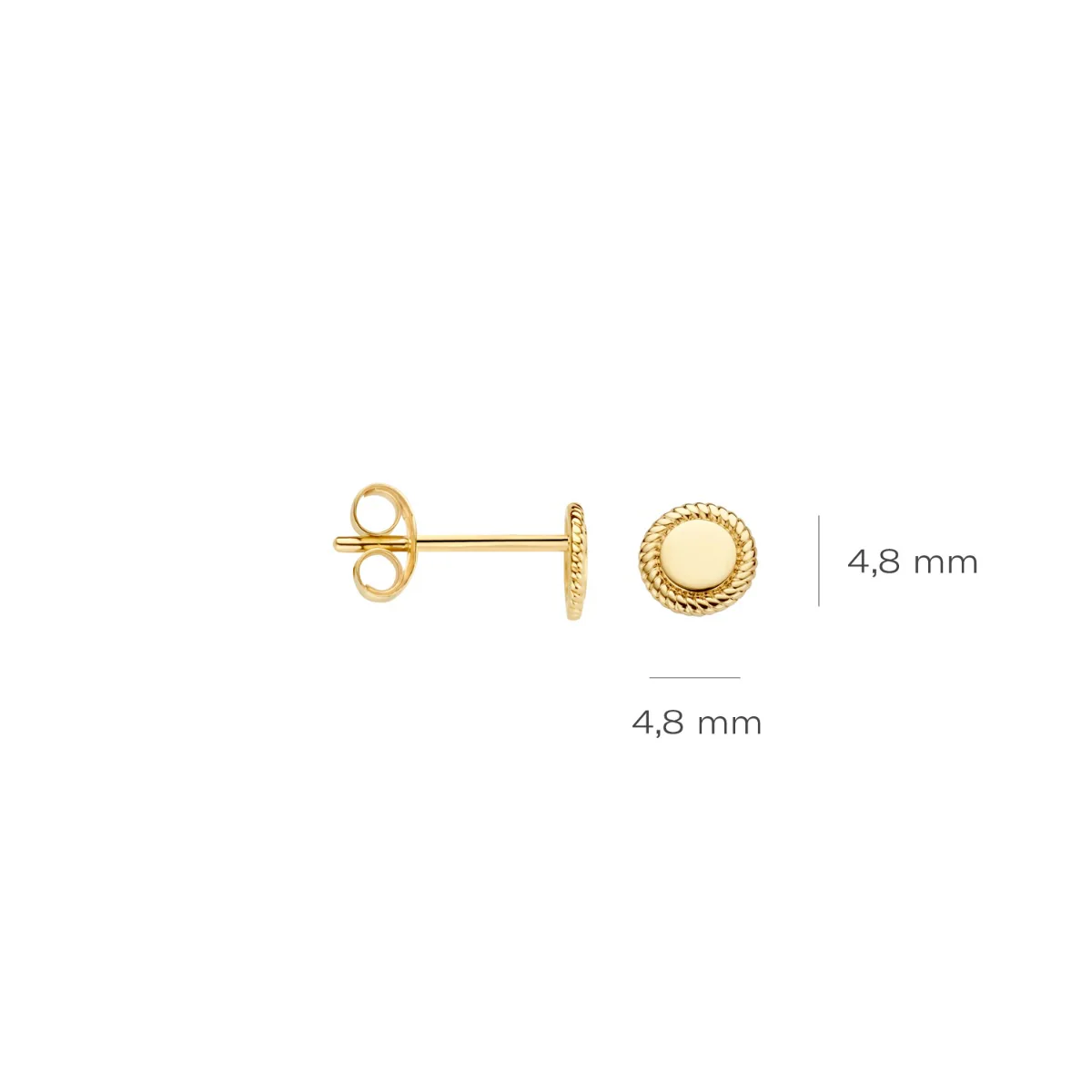 Blush 14 karat gold Ear Stud 7350YGO - Image 4