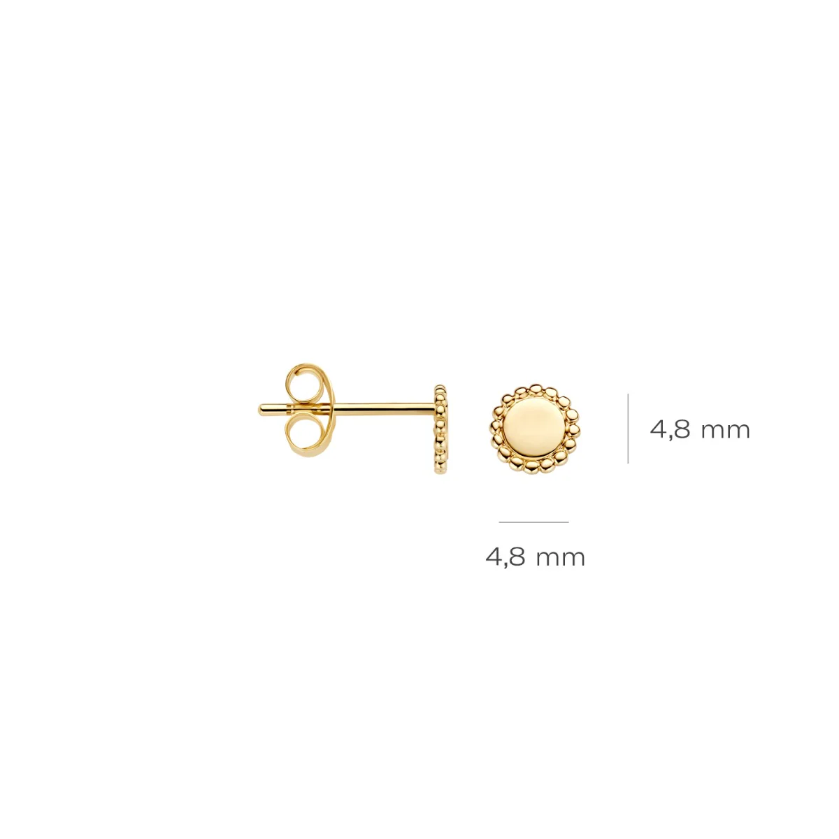 Blush 14 karat gold Ear Stud 7351YGO - Image 4