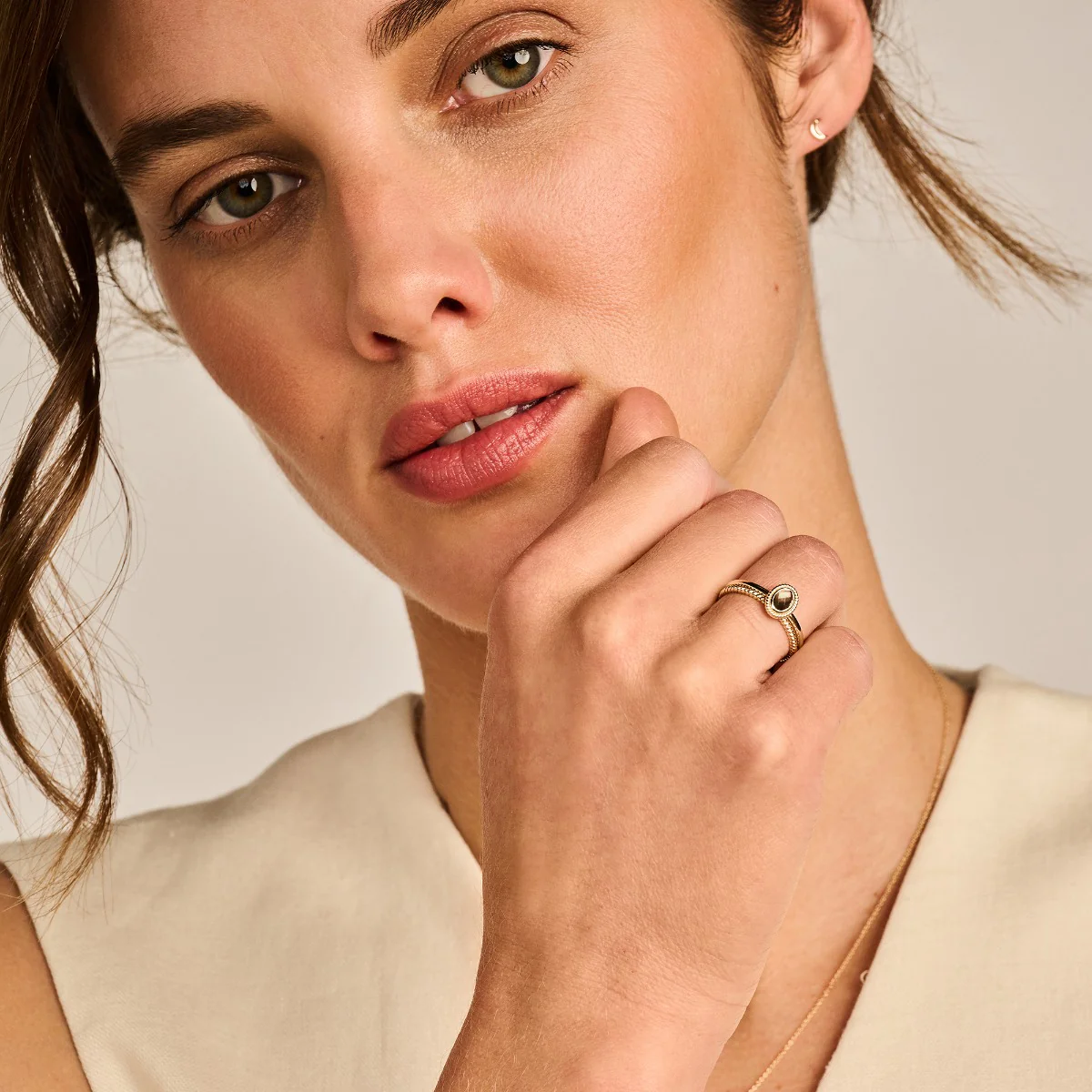 Blush 14 karat gold Ring 1239YBQ/52 - Image 2