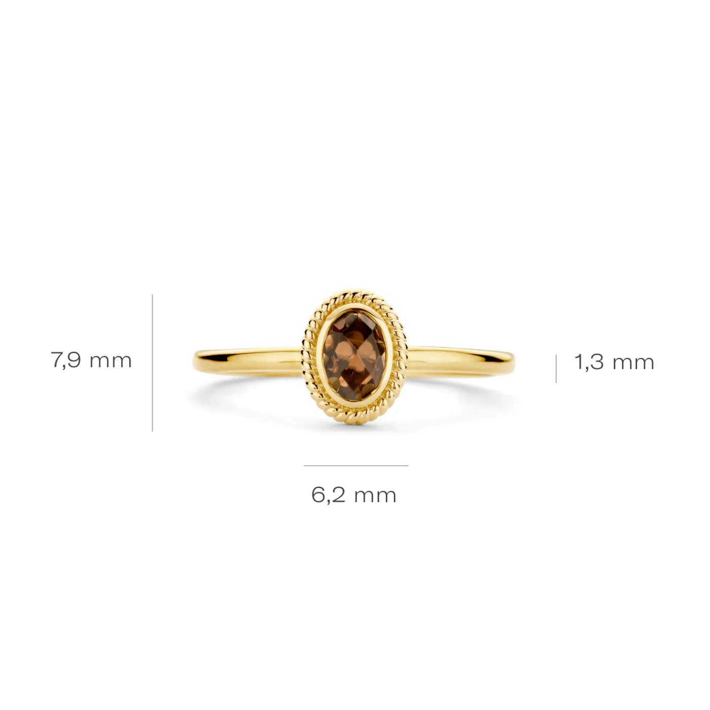 Blush 14 karat gold Ring 1239YBQ/52 - Image 5