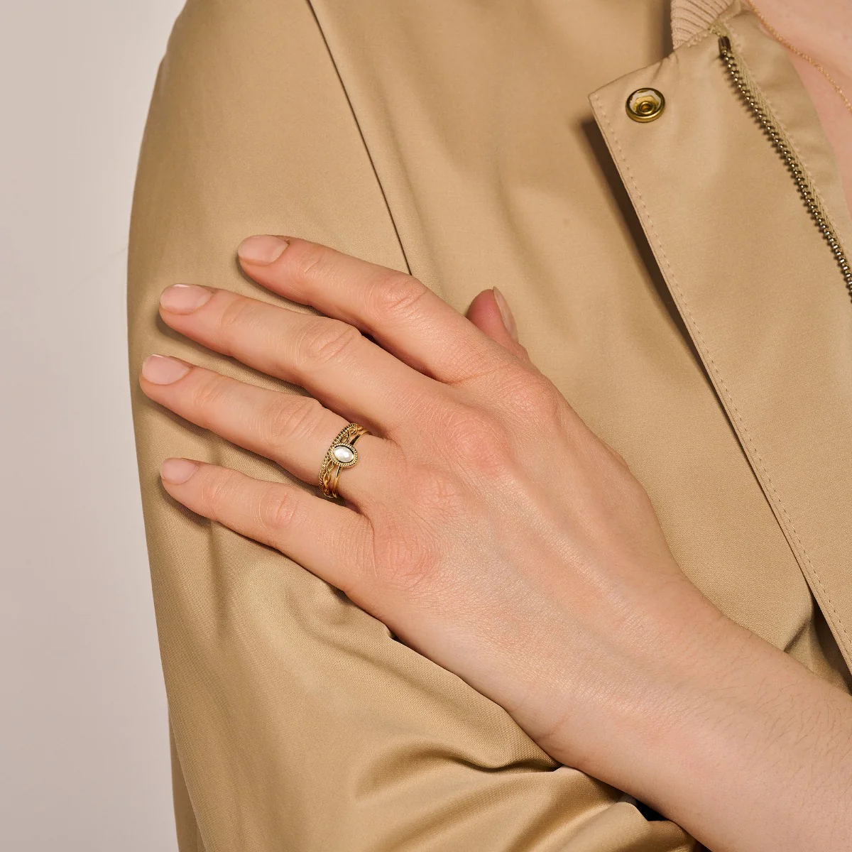 Blush 14 karat gold Ring 1239YMQ/46 - Image 2