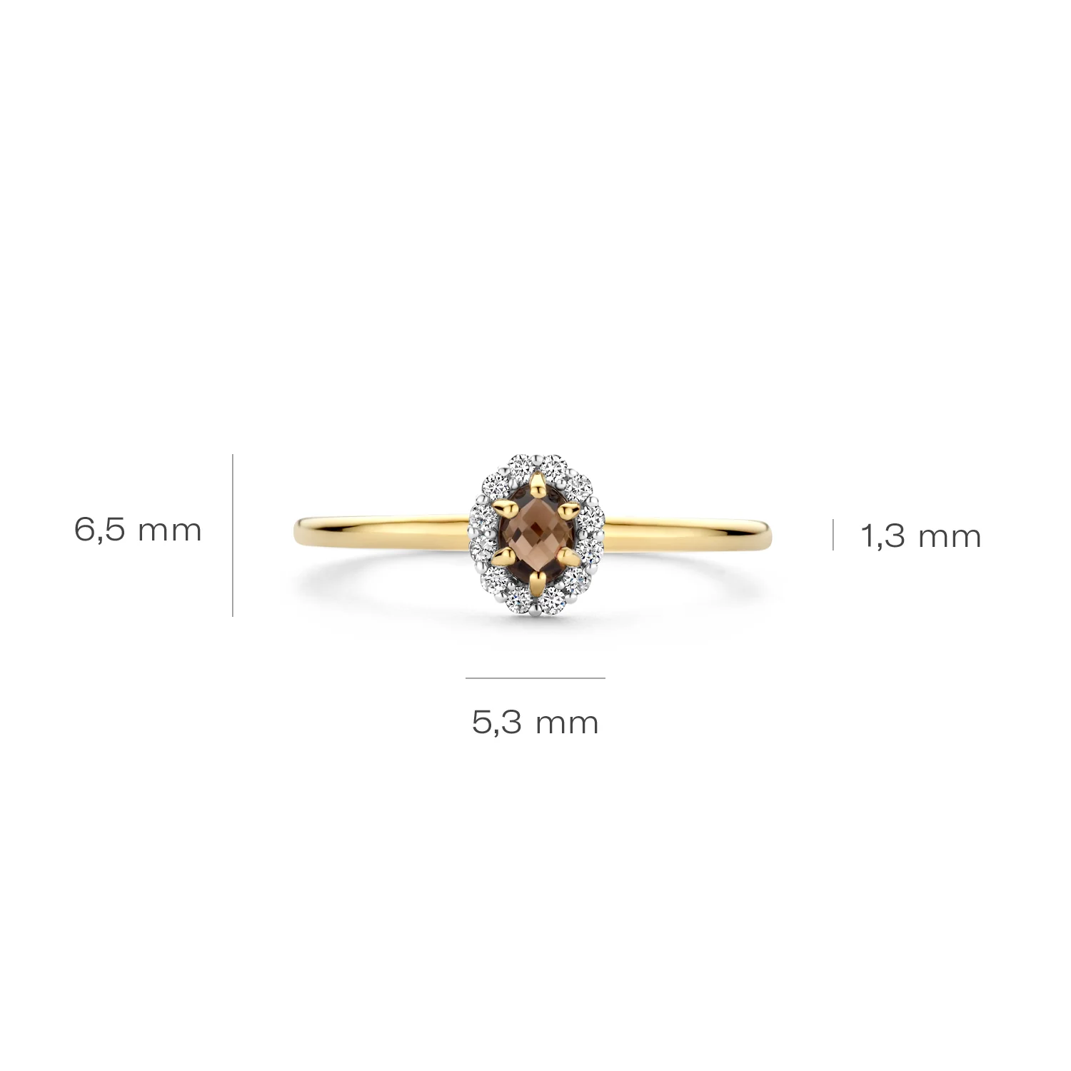 Blush 14 karat gold Ring 1258YSQ/54 - Image 5