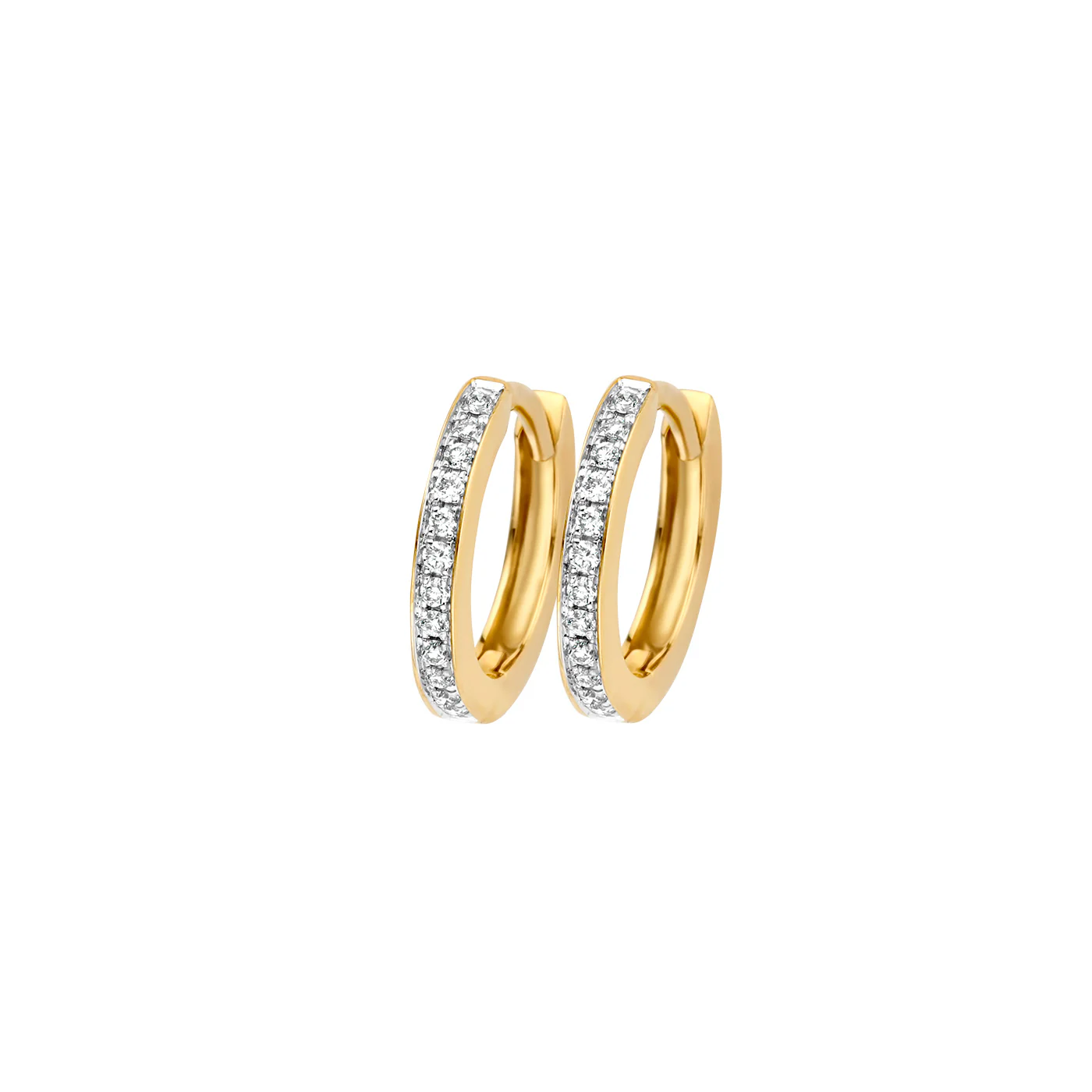 Blush Diamonds 14 karat gold Hoop Earrings 7612BDI - Image 4