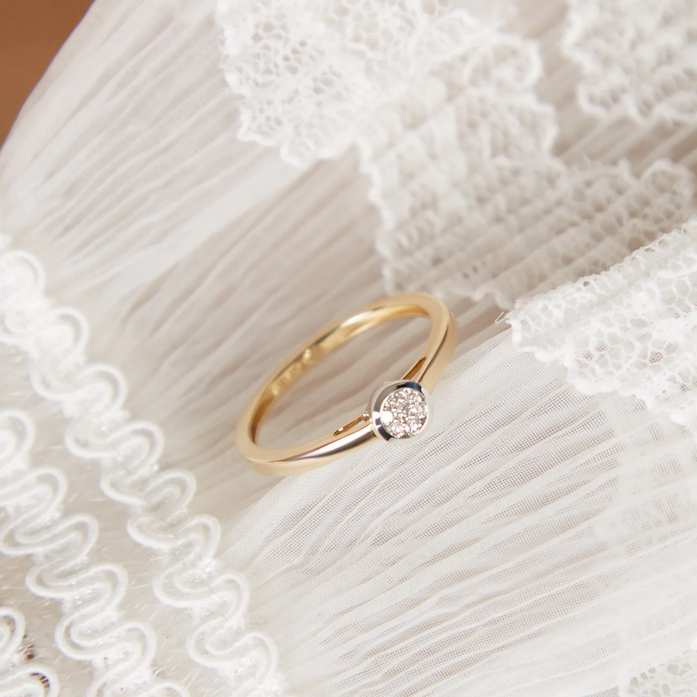 Blush Diamonds 14k Gold Ring with Diamond 1653BDI/56 - Image 3