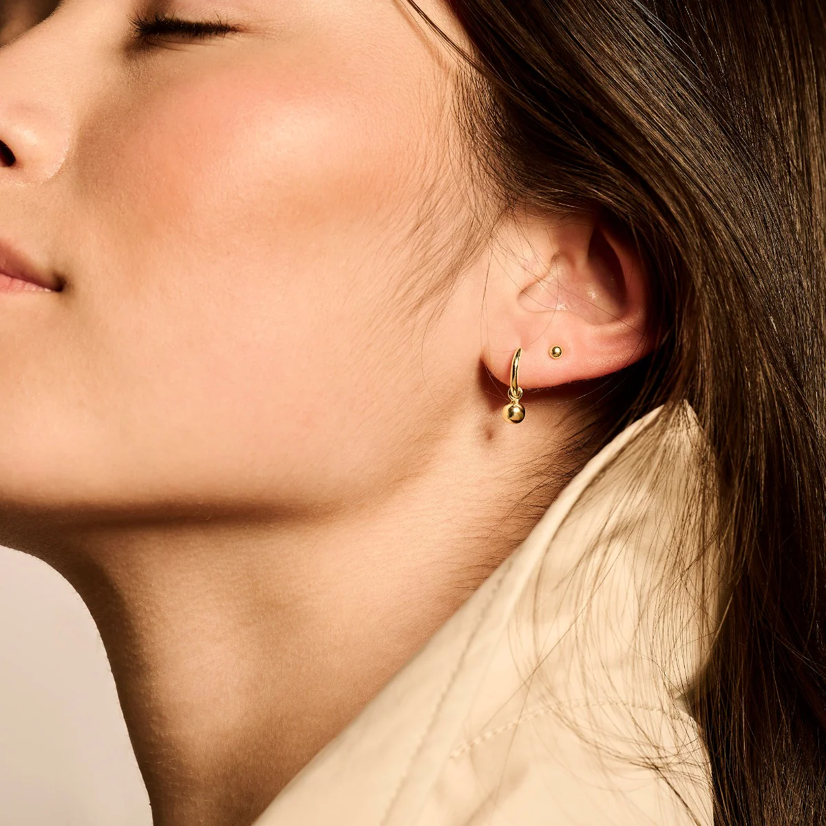 Blush Gold Ear Stud 7120YGO - Image 2