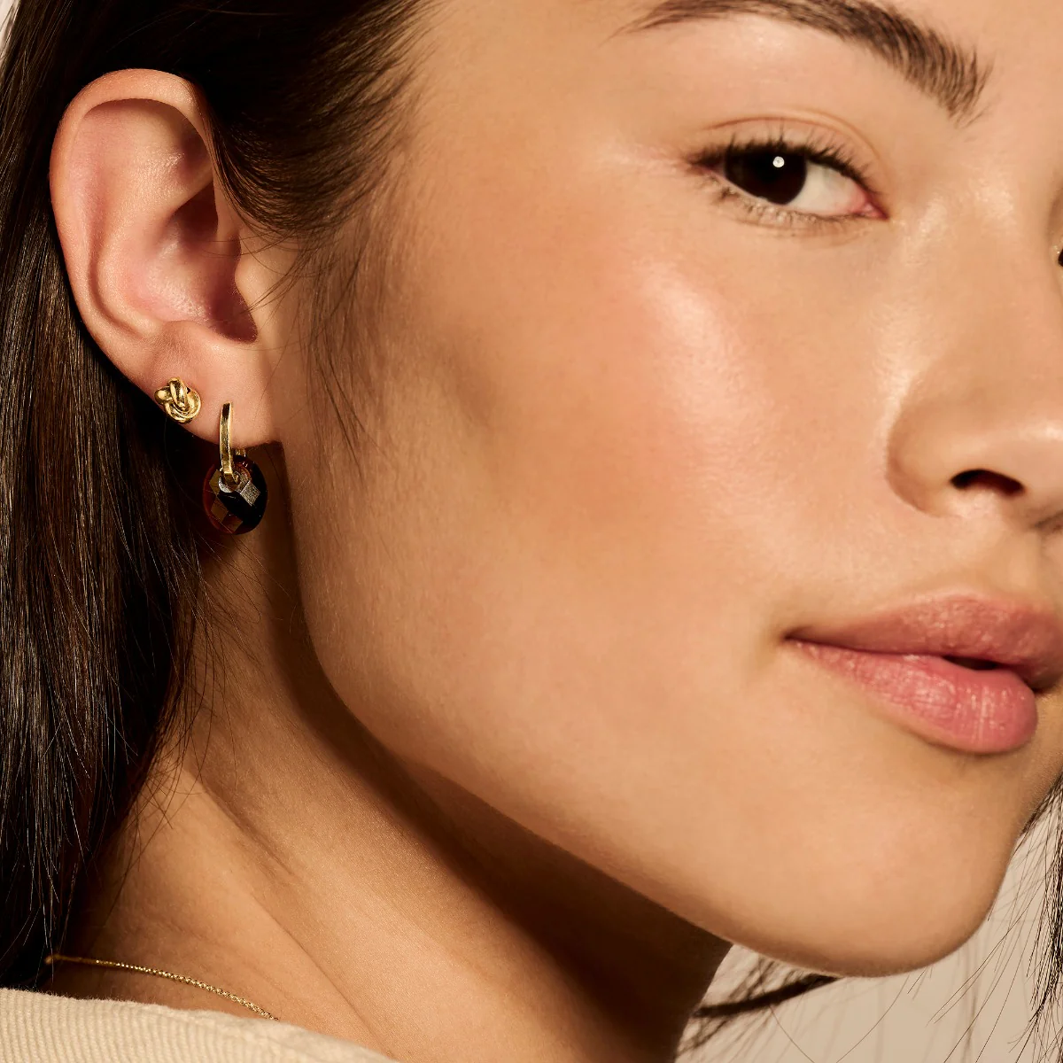 Blush Gold Earrings 7157YGO - Image 3