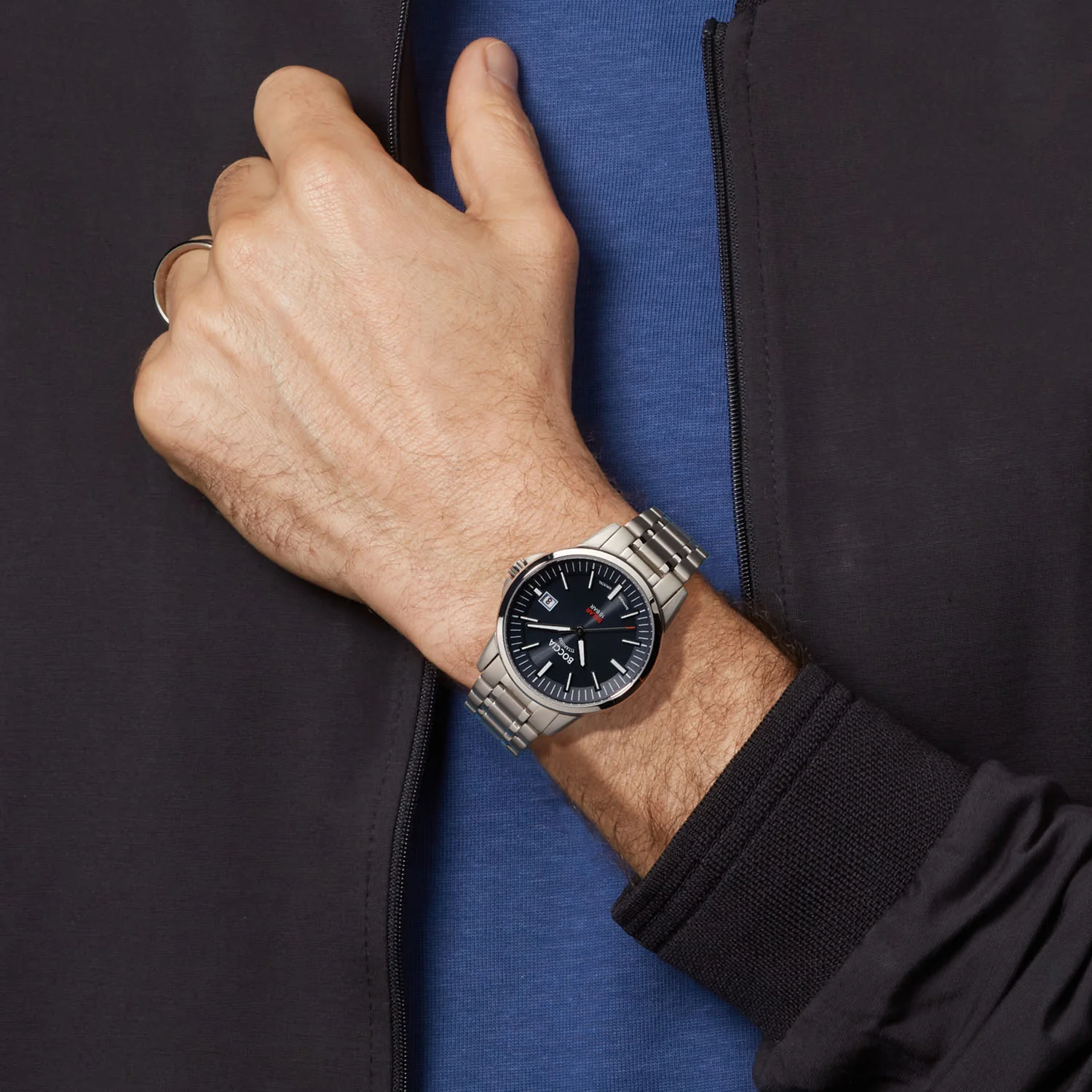 Boccia Titanium Blauw Heren Horloge 2002-3643-05 - Image 2