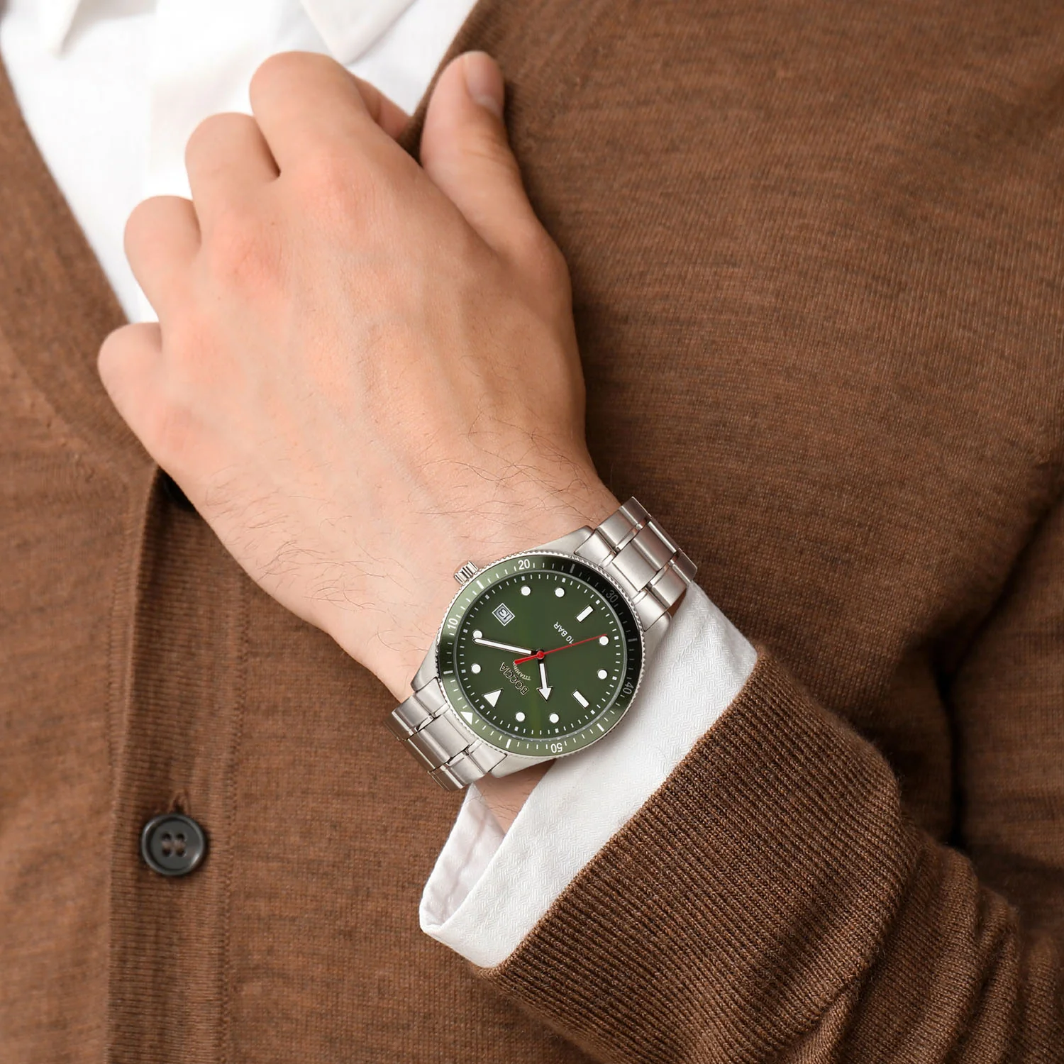 Boccia Titanium Groen Heren Horloge 2002-3664-05 - Image 2